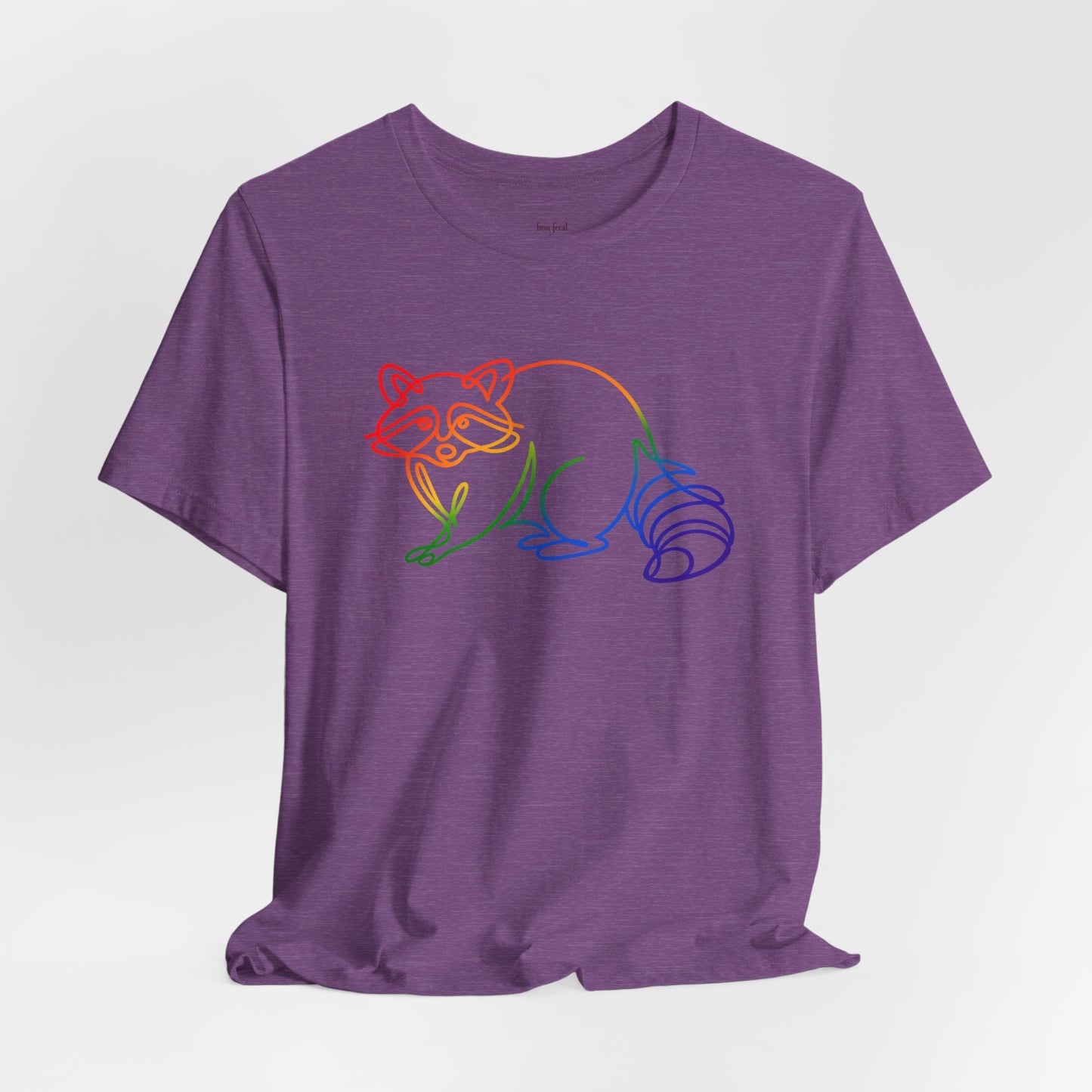 Raccoon Tee — Minimal Line Raccoon Scenic Graphic T-Shirt