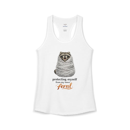 Bubble Wrap Raccoon Racerback Tank