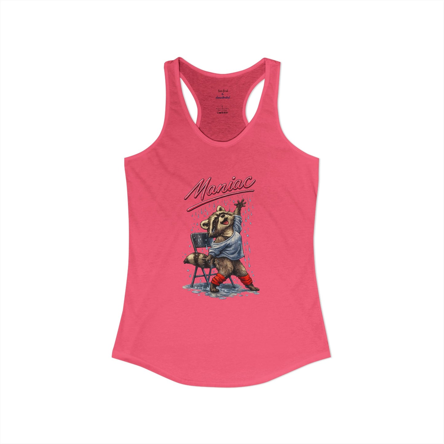 Maniac Raccoon Racerback Tank