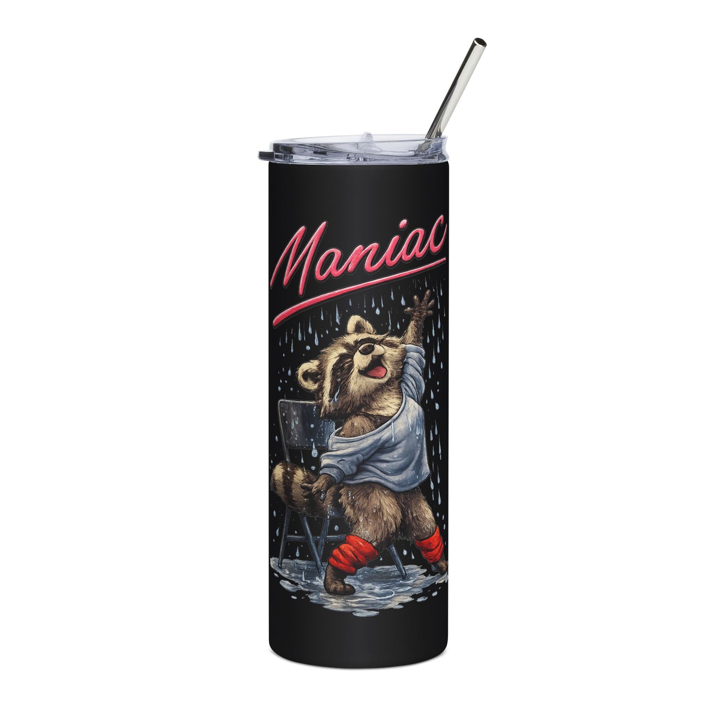Maniac Raccoon 20oz Stainless Steel Tumbler