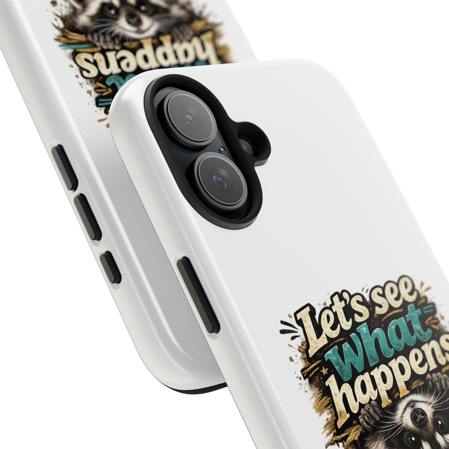 Let's See What Happens Raccoon Phone Case — Tough & Cute Protective Phone Cover