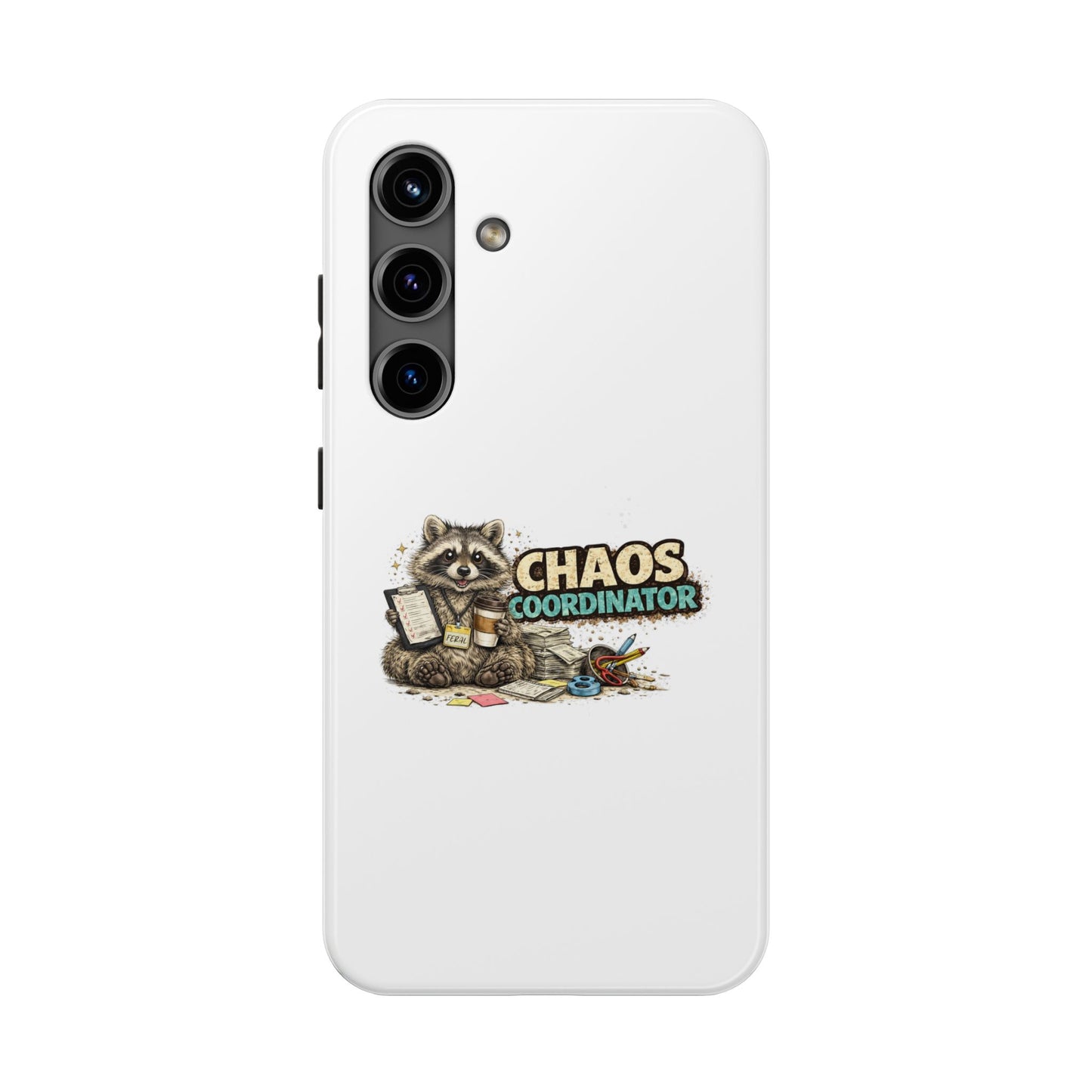 Chaos Coordinator Raccoon Phone Case — Tough & Cute Protective Phone Cover