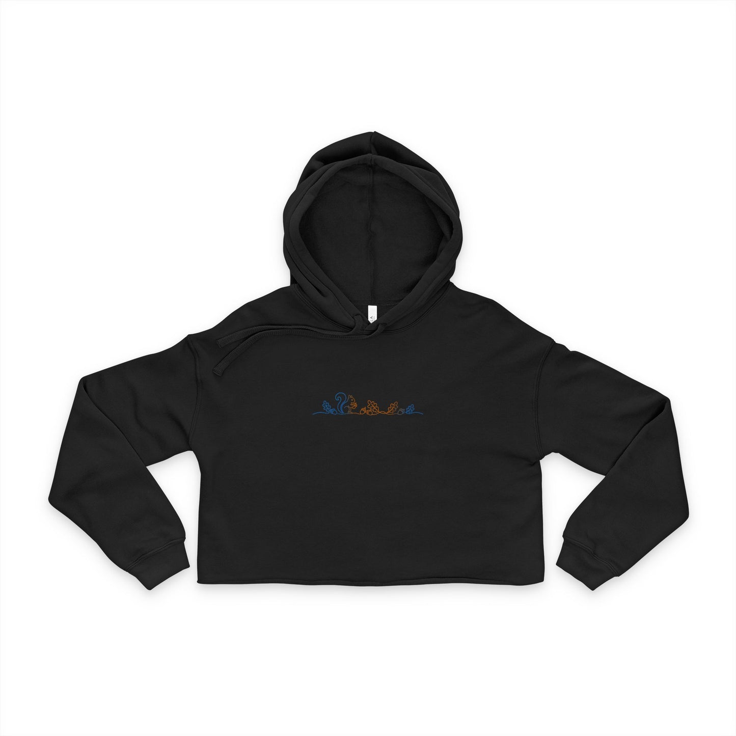 Colorful Squirrel Cropped Hoodie