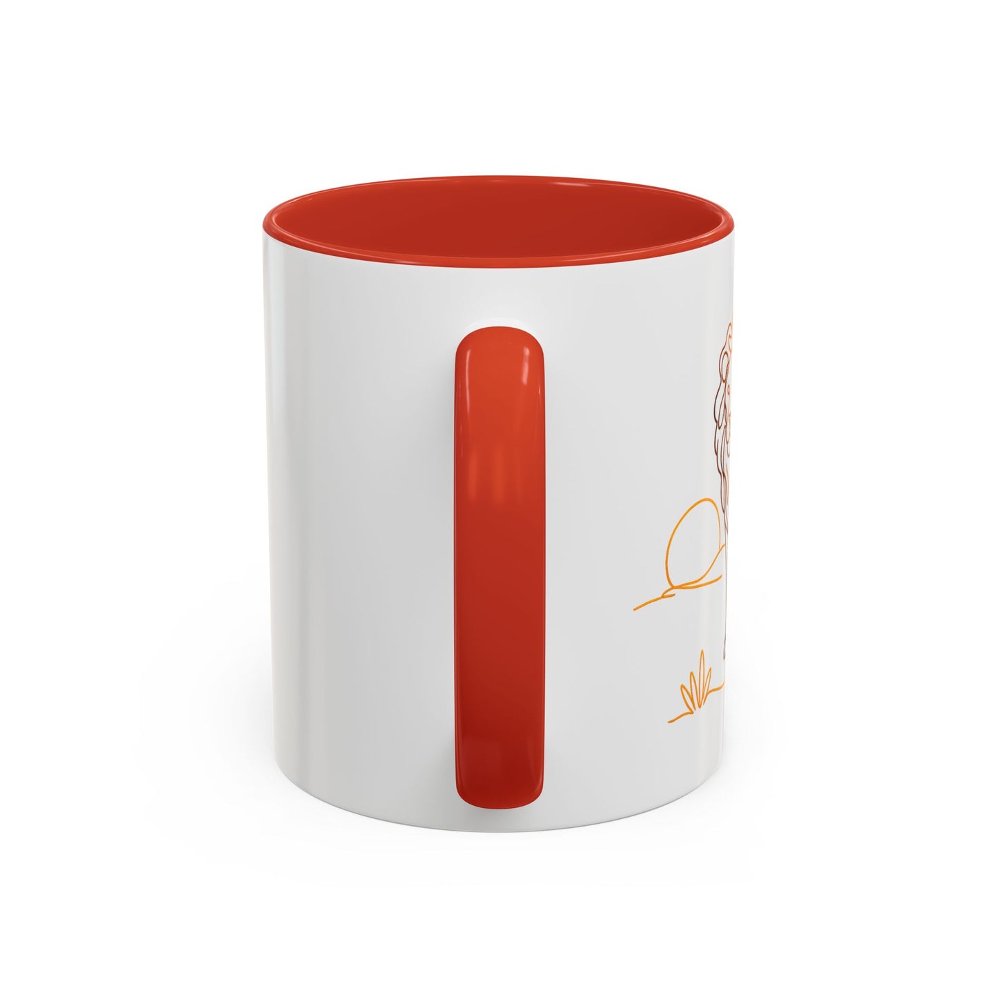 Safari Sunrise Coffee Mug — Minimal Line Lion Design (11/15oz)
