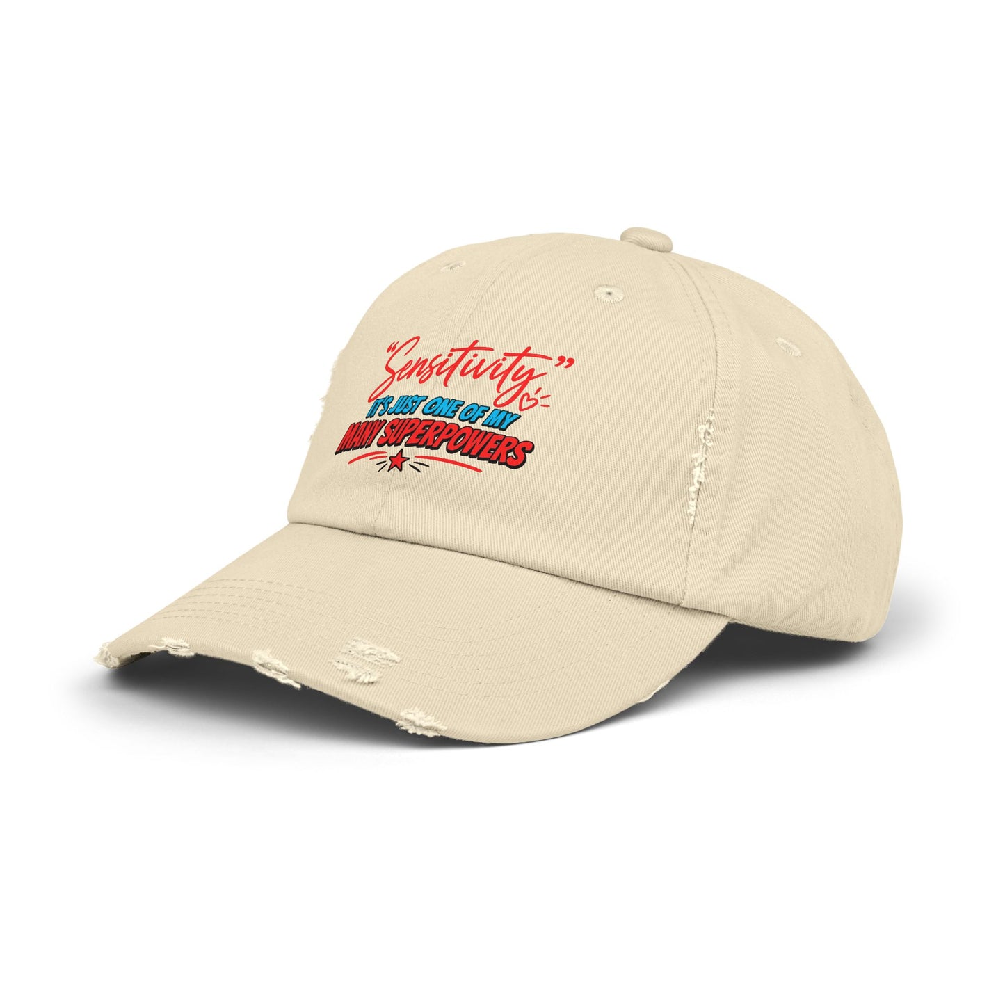 "Sensitivity" Distressed Cap —  Funny Truth Hat