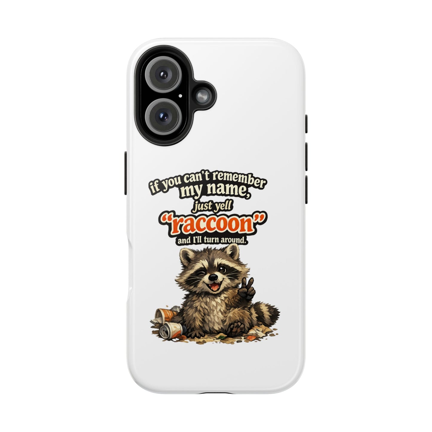 Yell Raccoon Phone Case — Tough & Cute Protective Phone Cover