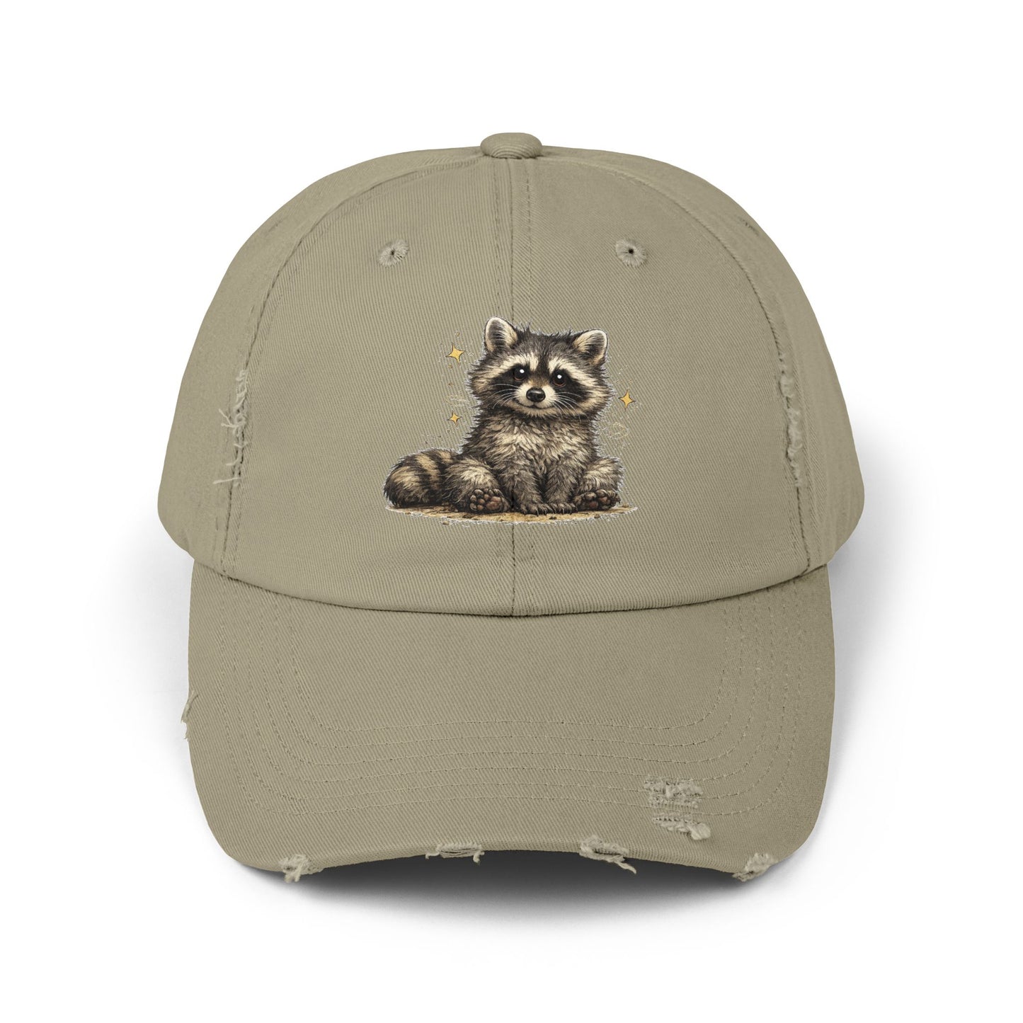 Sweet & Savage Distressed Cap — Raccoon Mom/Dad Funny Dad Hat