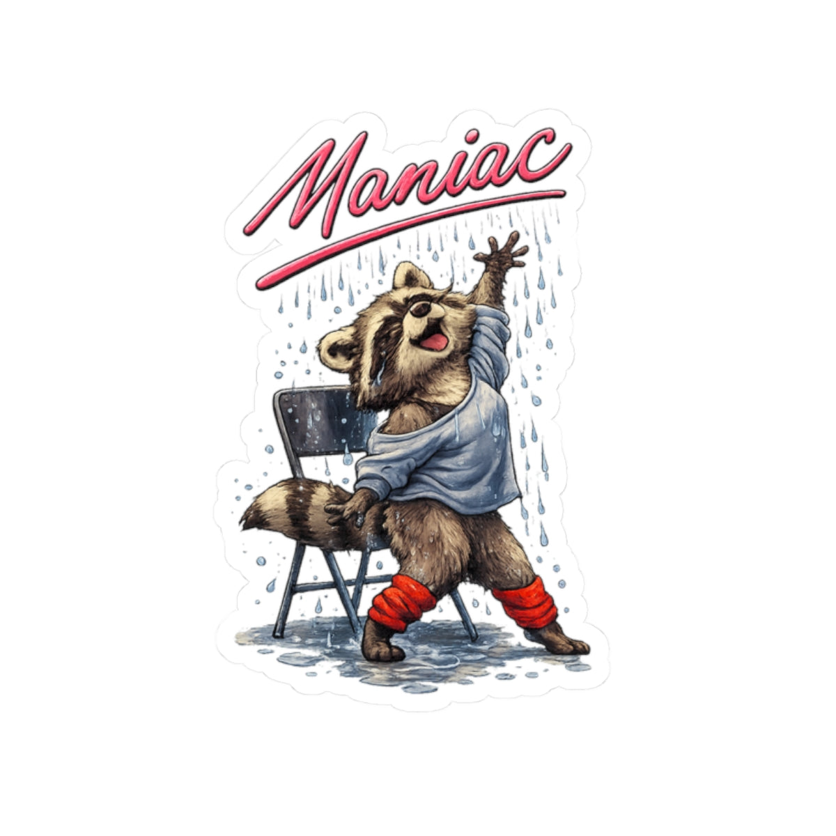 Maniac Raccoon Stickers