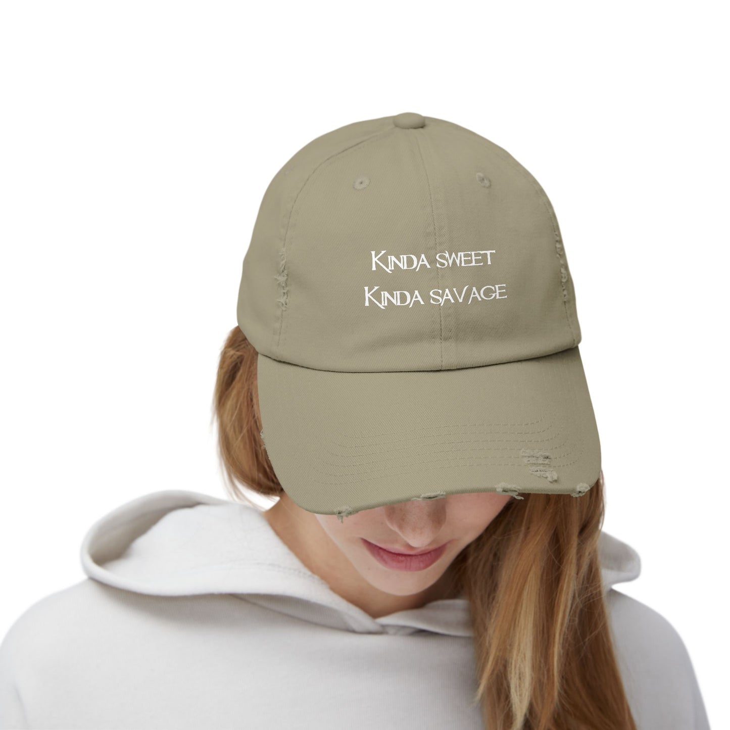 "Kinda Sweet" Distressed Cap —  Funny Truth Hat
