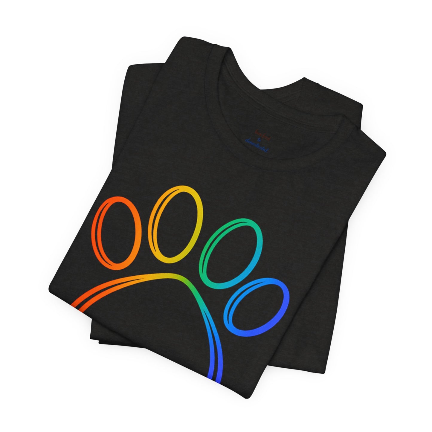 Heart/Paw Colorful Line-Work T-Shirt