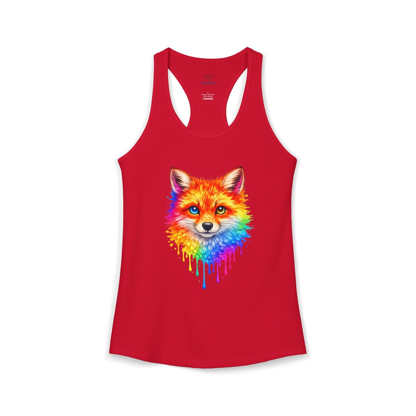 Watercolor Wildlife Fox Racerback Tank