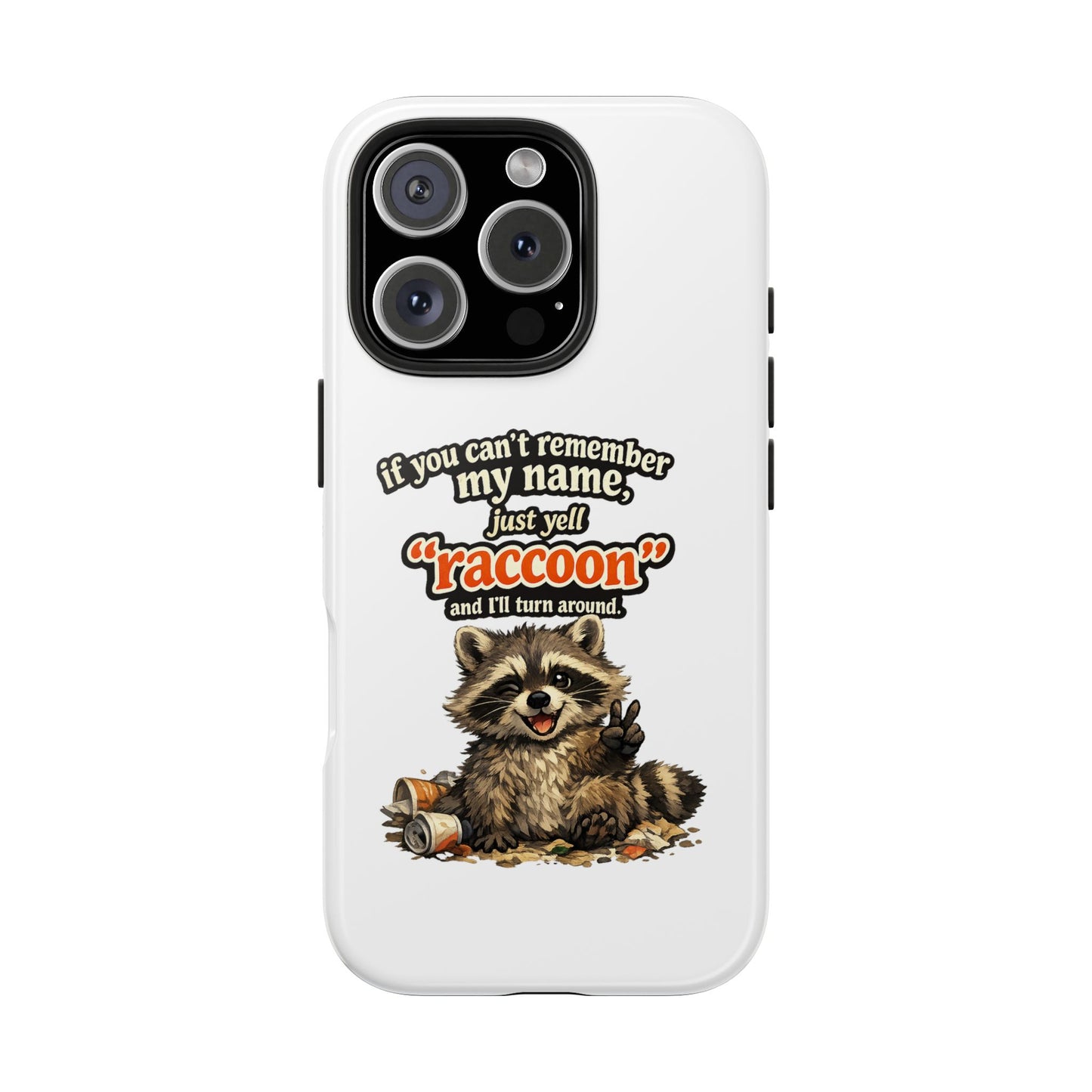 Yell Raccoon Phone Case — Tough & Cute Protective Phone Cover