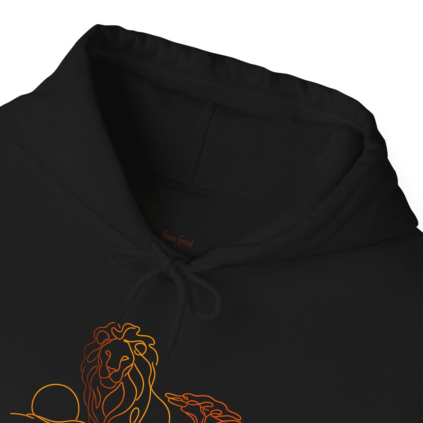 Lion Line Art Hoodie — Minimal Safari Sweatshirt