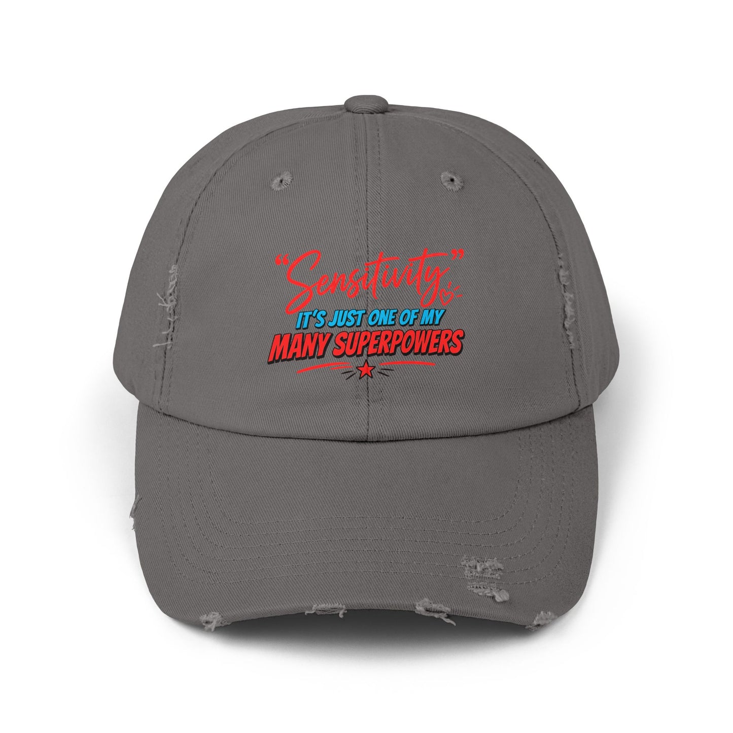 "Sensitivity" Distressed Cap —  Funny Truth Hat