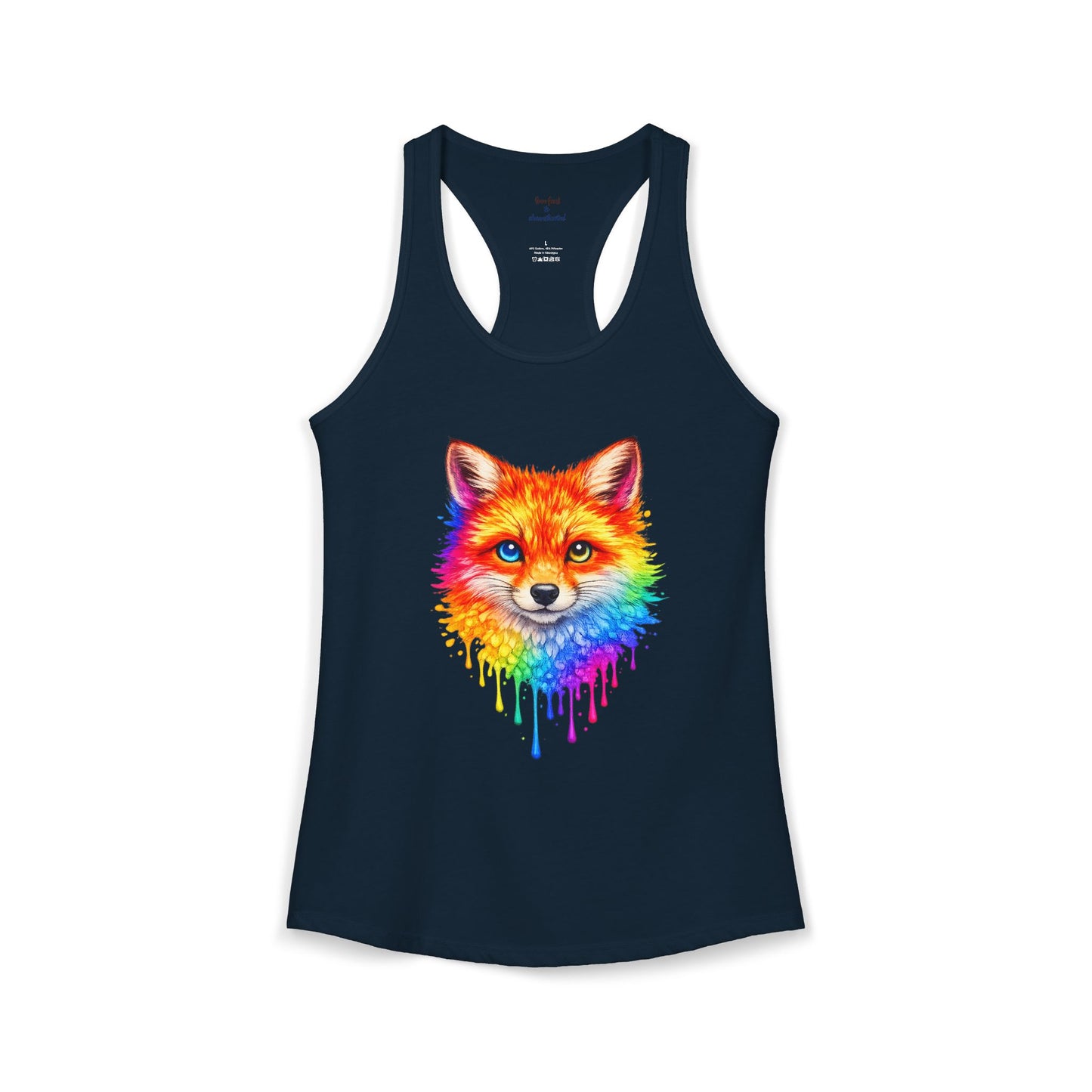 Watercolor Wildlife Fox Racerback Tank
