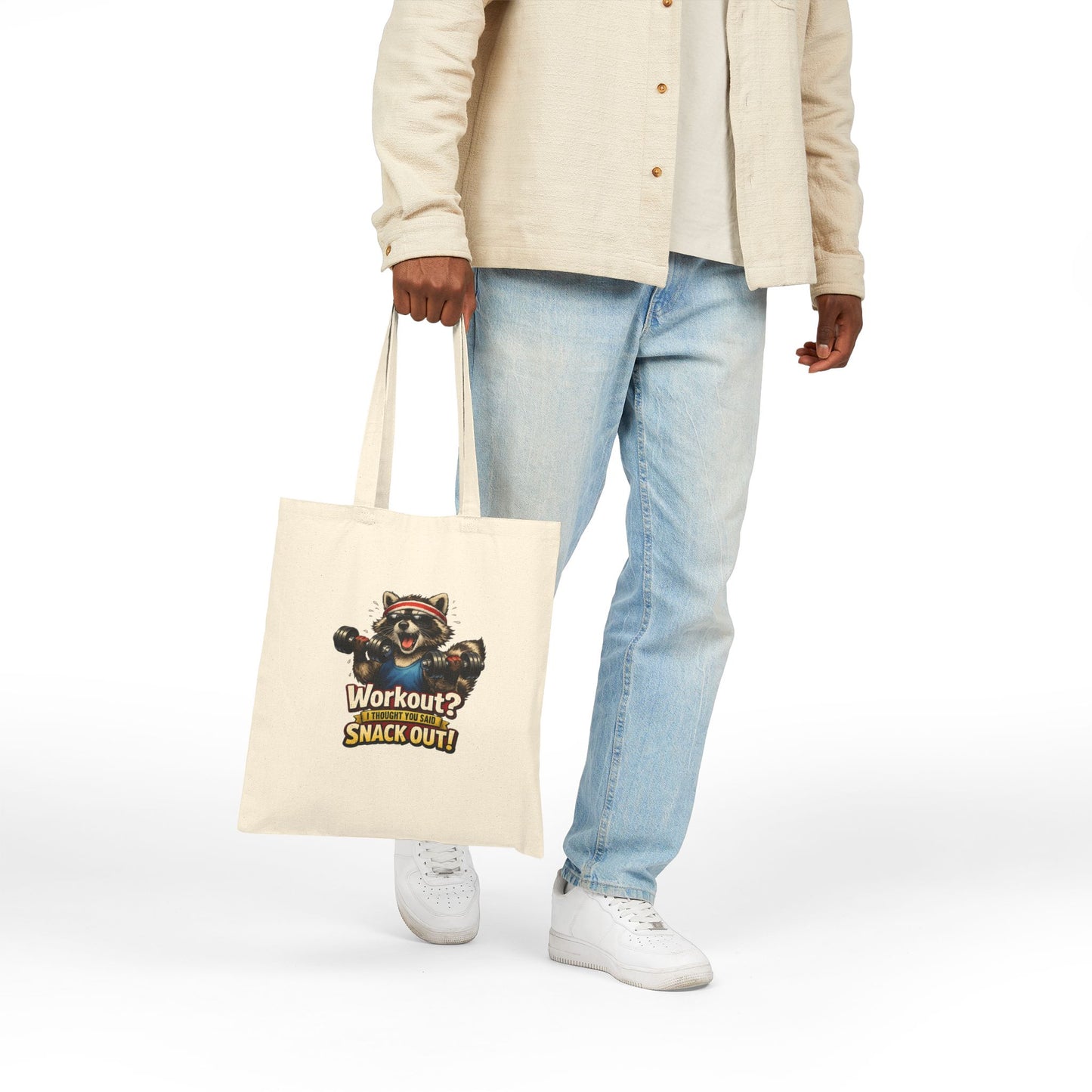 Snack Out Canvas Tote Bag