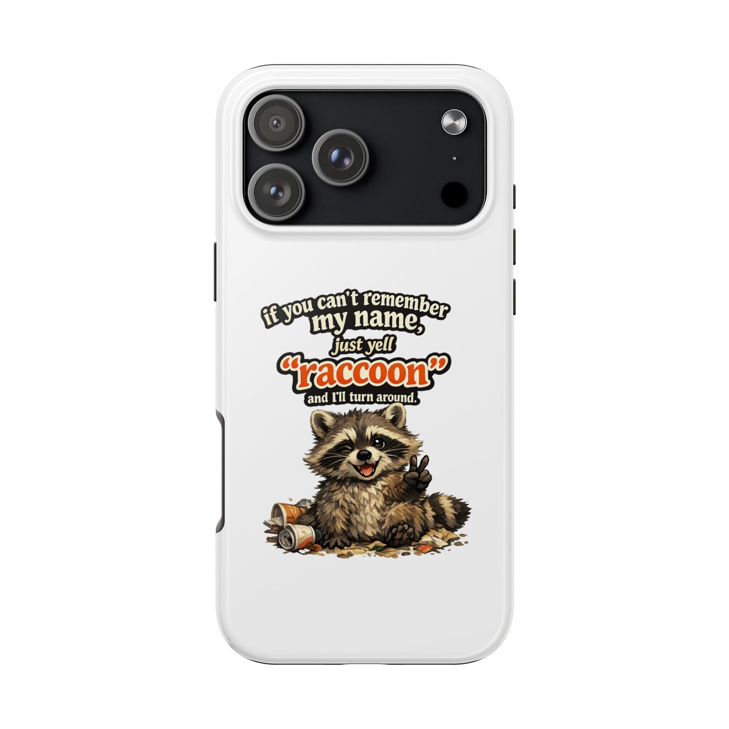 Yell Raccoon Phone Case — Tough & Cute Protective Phone Cover