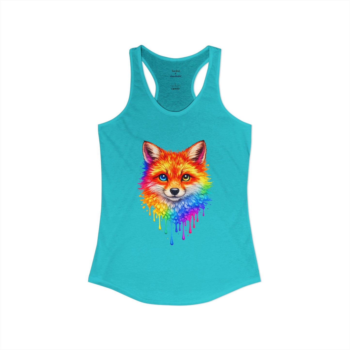 Watercolor Wildlife Fox Racerback Tank