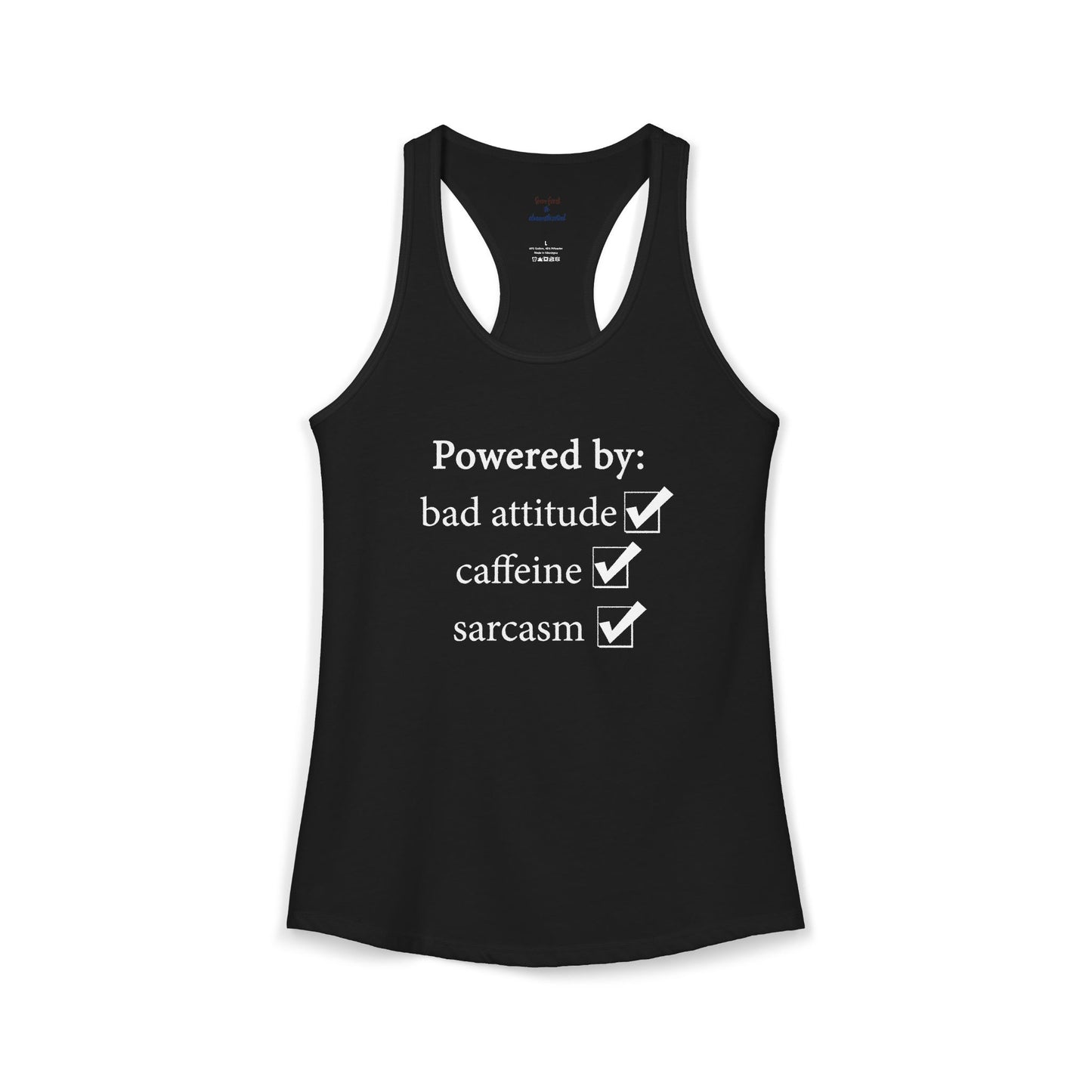 I'm Powered By Racerback Tank