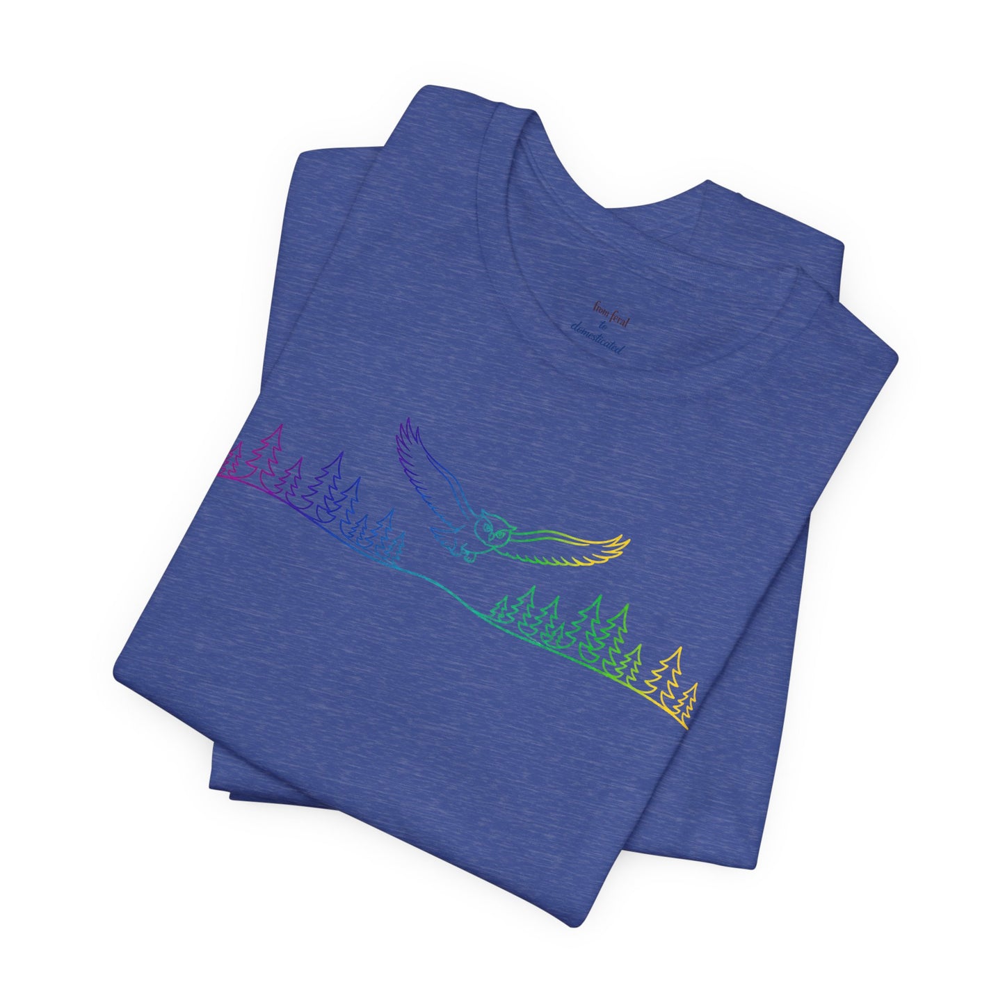 Owl | Colorful Line-Work T-Shirt