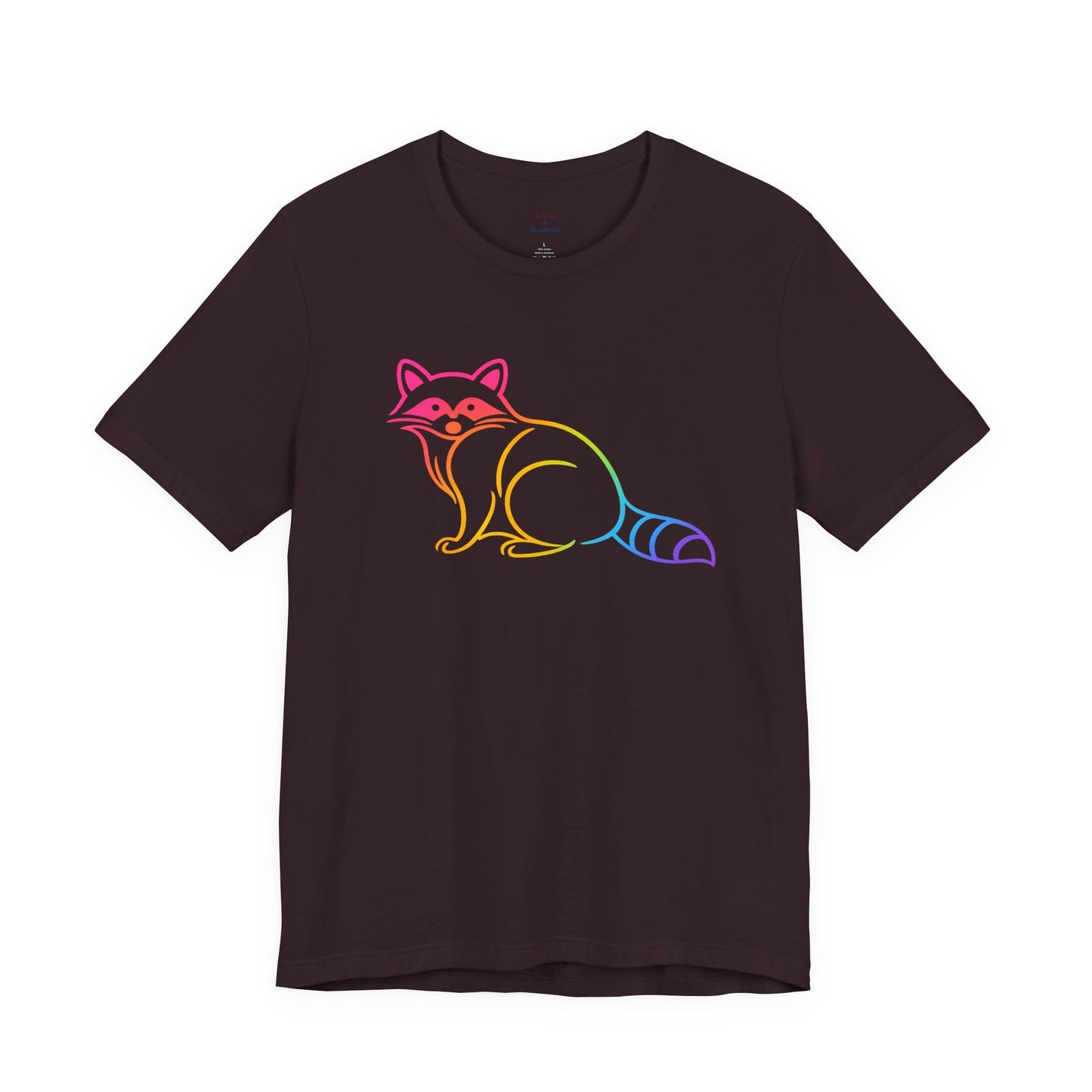 Raccoon Tee — Minimal Line Raccoon Scenic Graphic T-Shirt