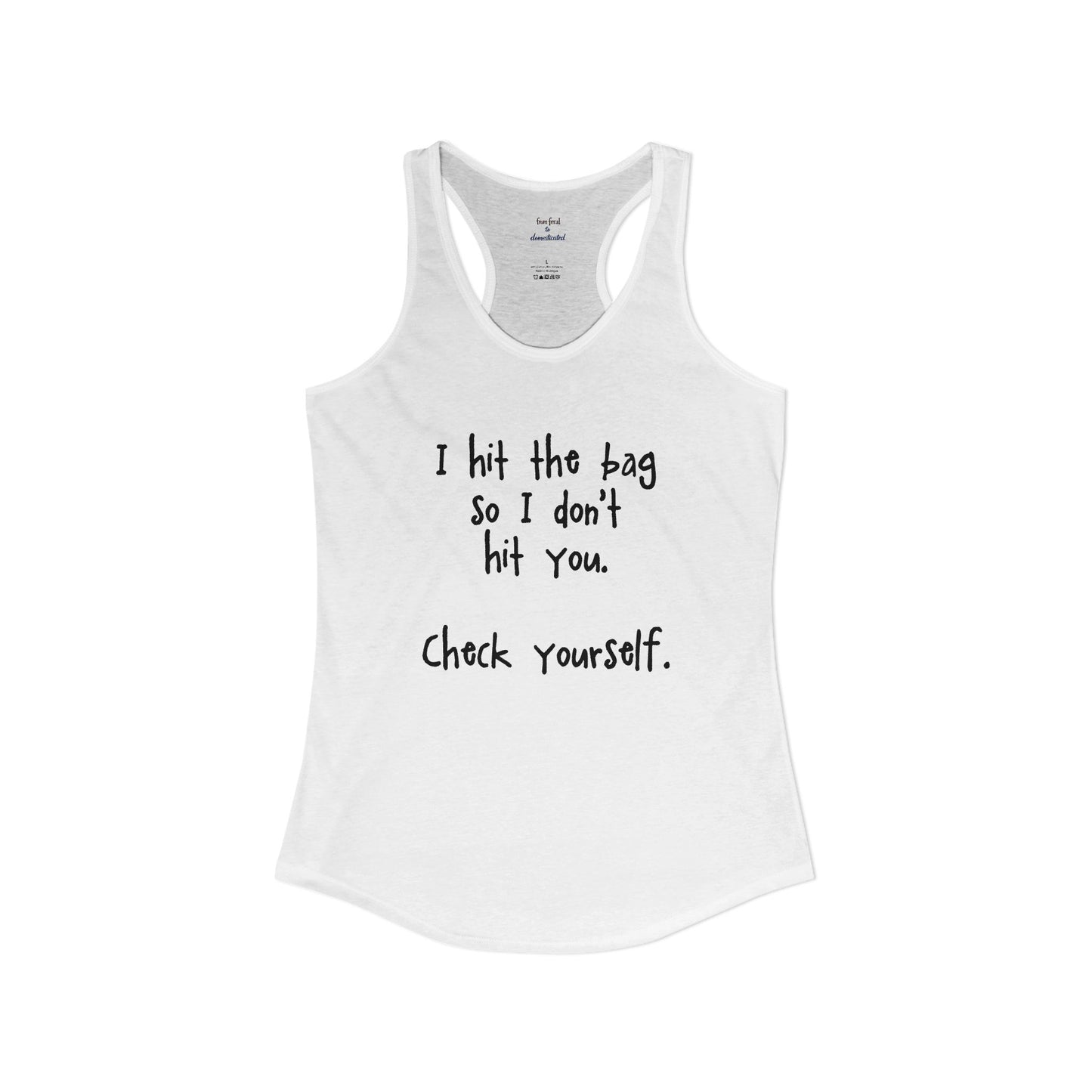 "Check Yourself" Kickboxing Racerback Tank