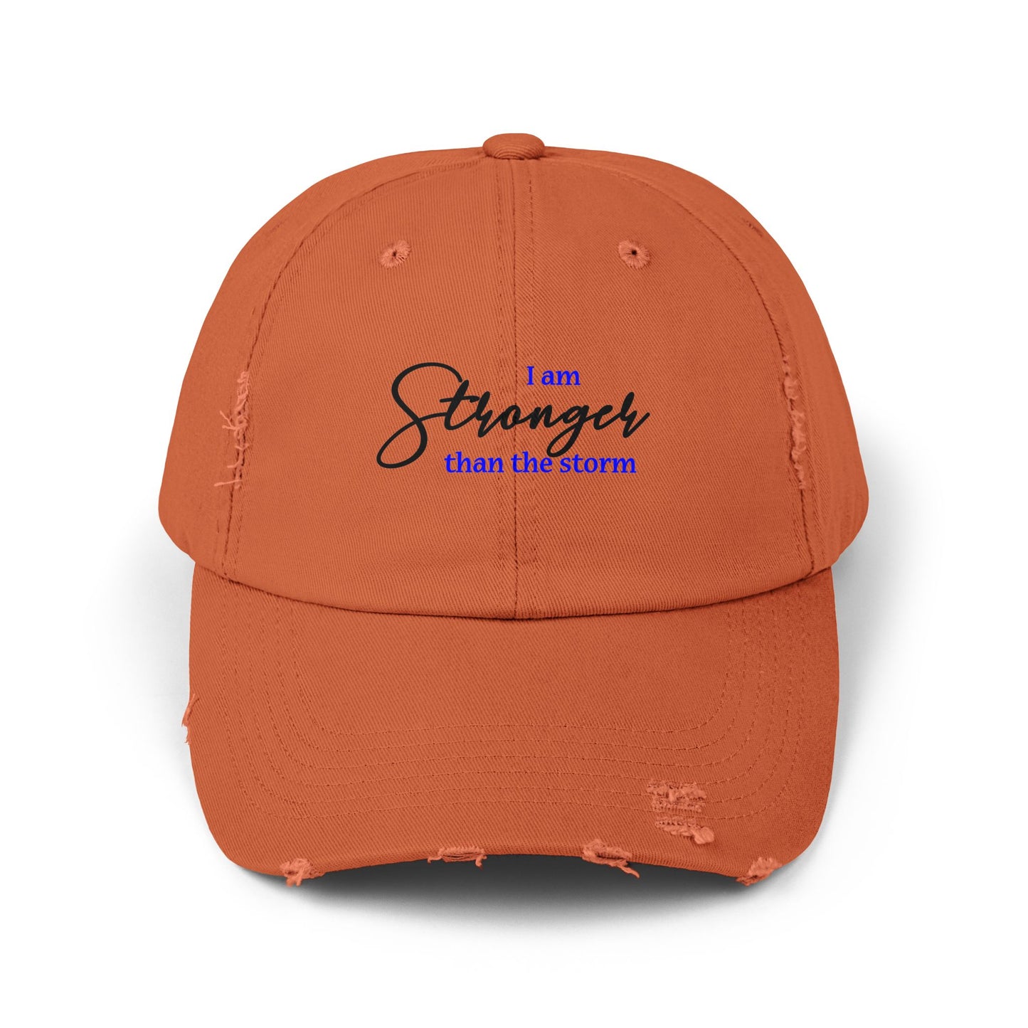 "Stronger" Distressed Cap —  Funny Truth Hat