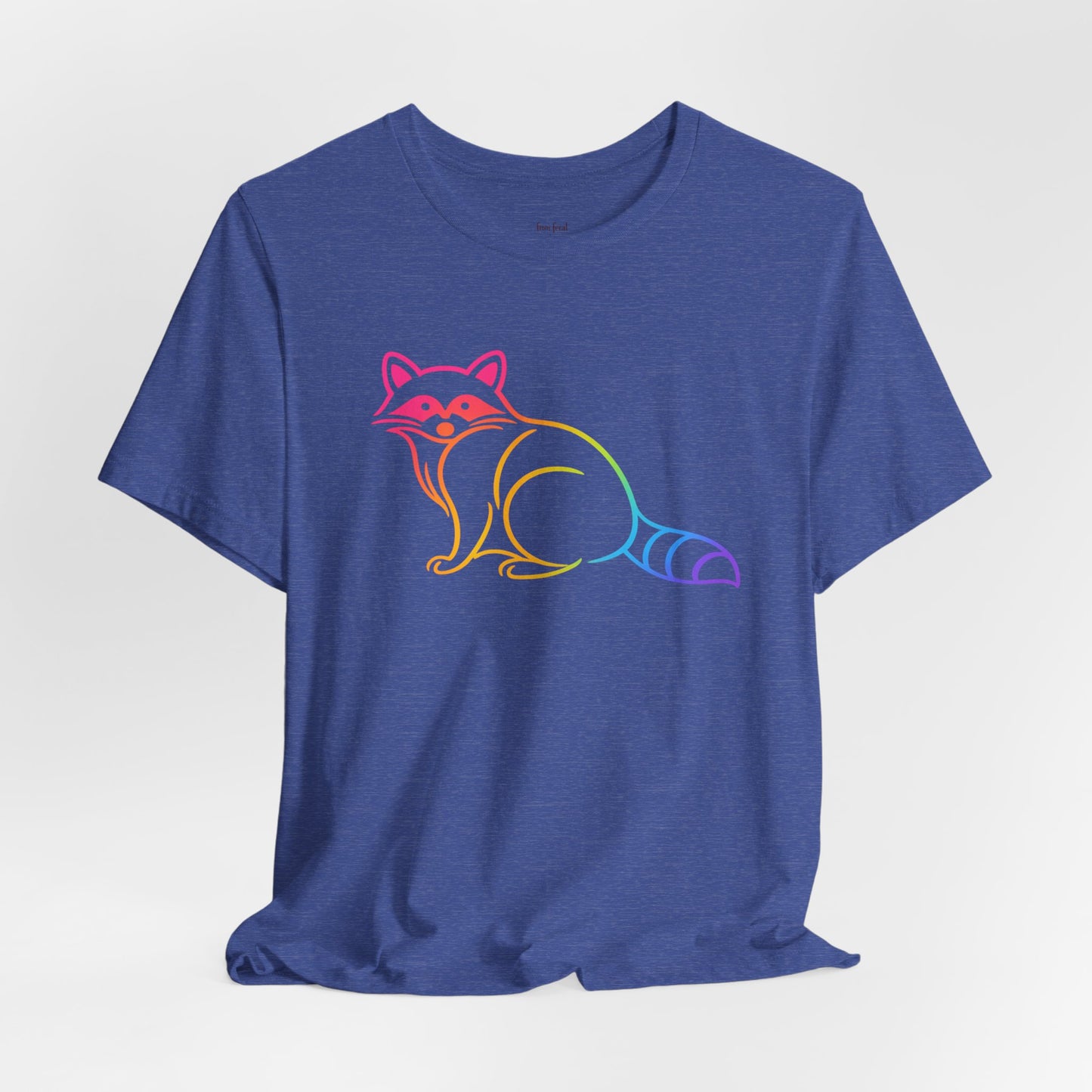 Raccoon Tee — Minimal Line Raccoon Scenic Graphic T-Shirt