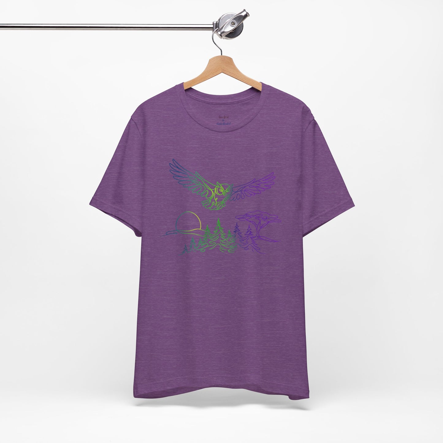 Owl | Colorful Line-Work T-Shirt