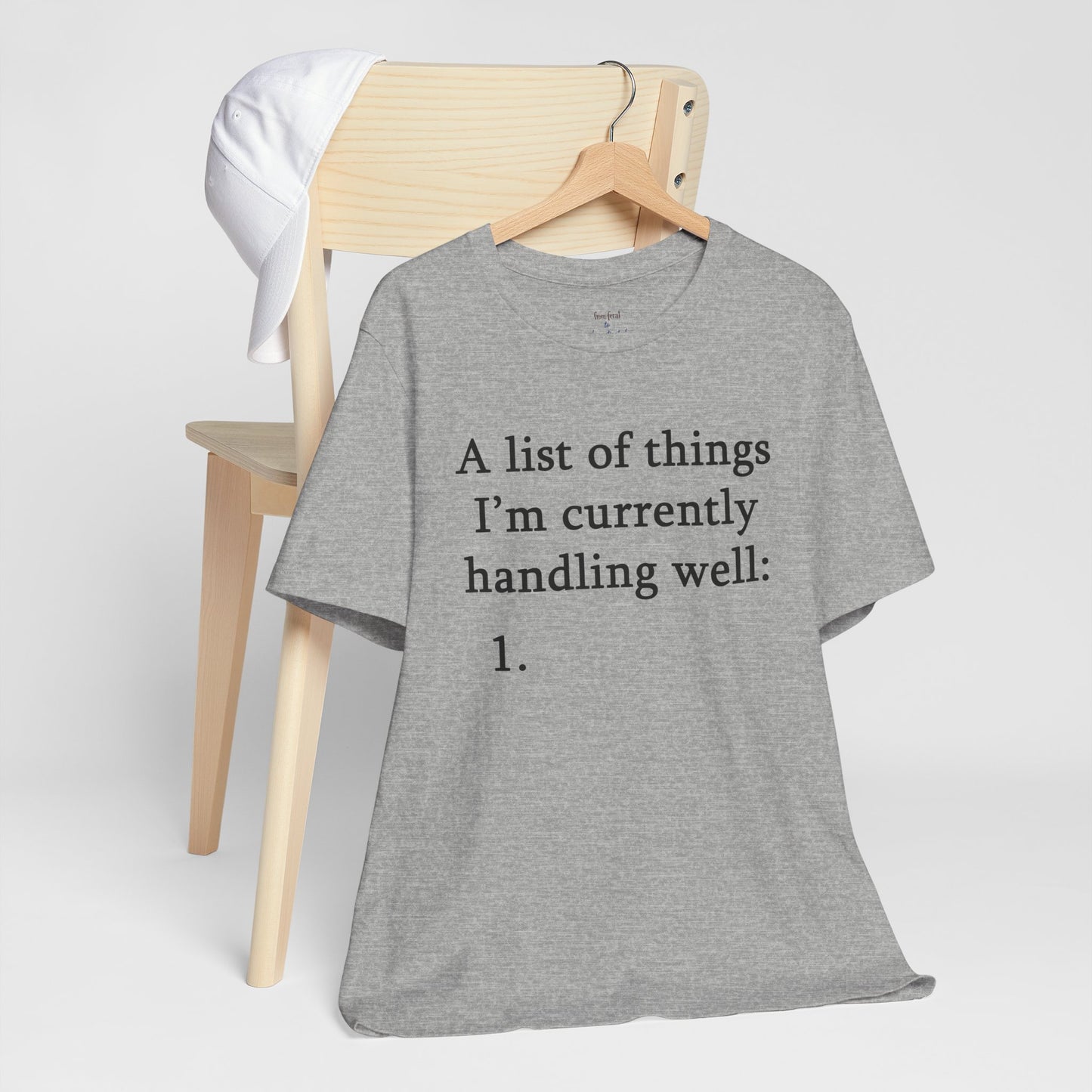 Funny 'A List of Things I'm Currently Handling Well' T-Shirt