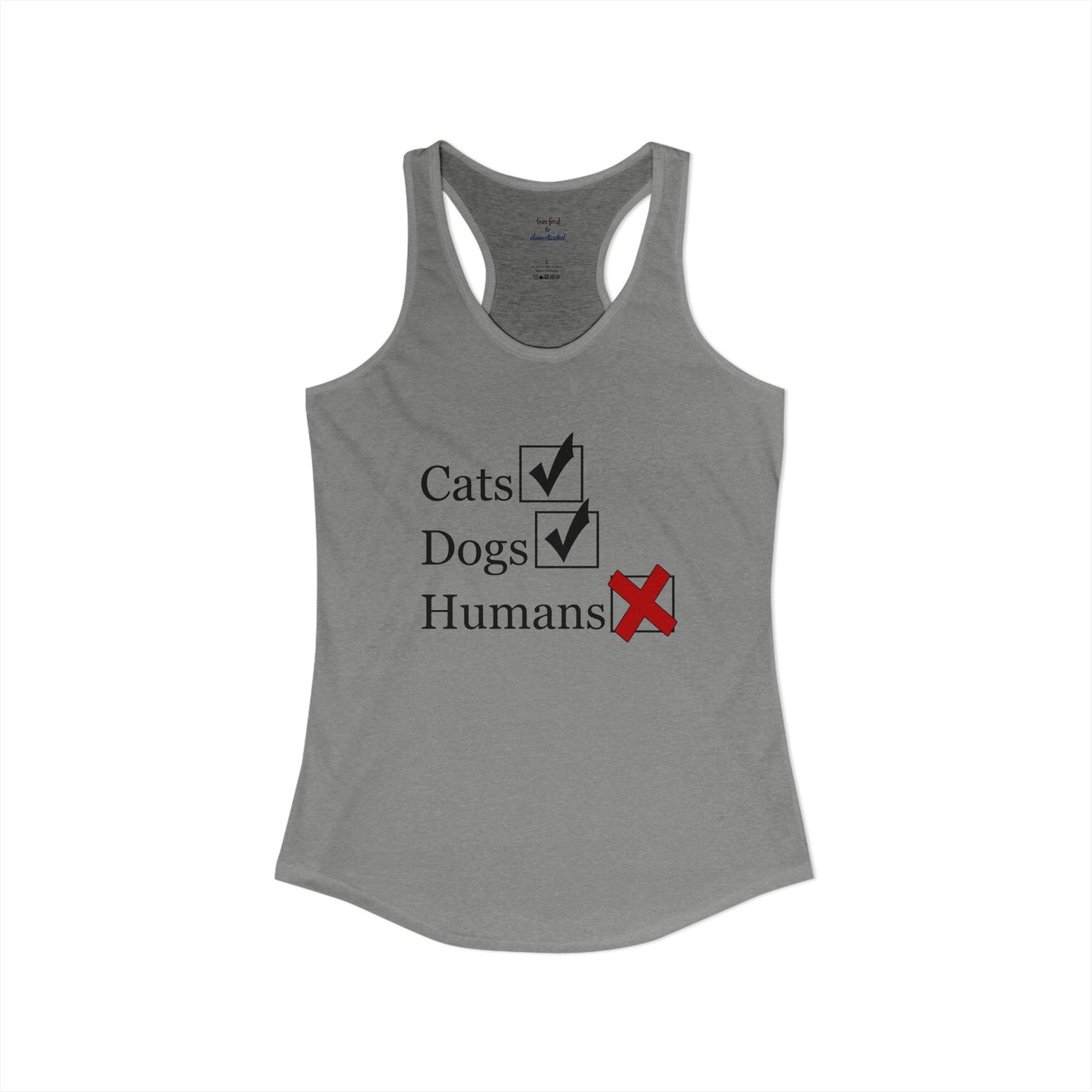 No Humans Racerback Tank