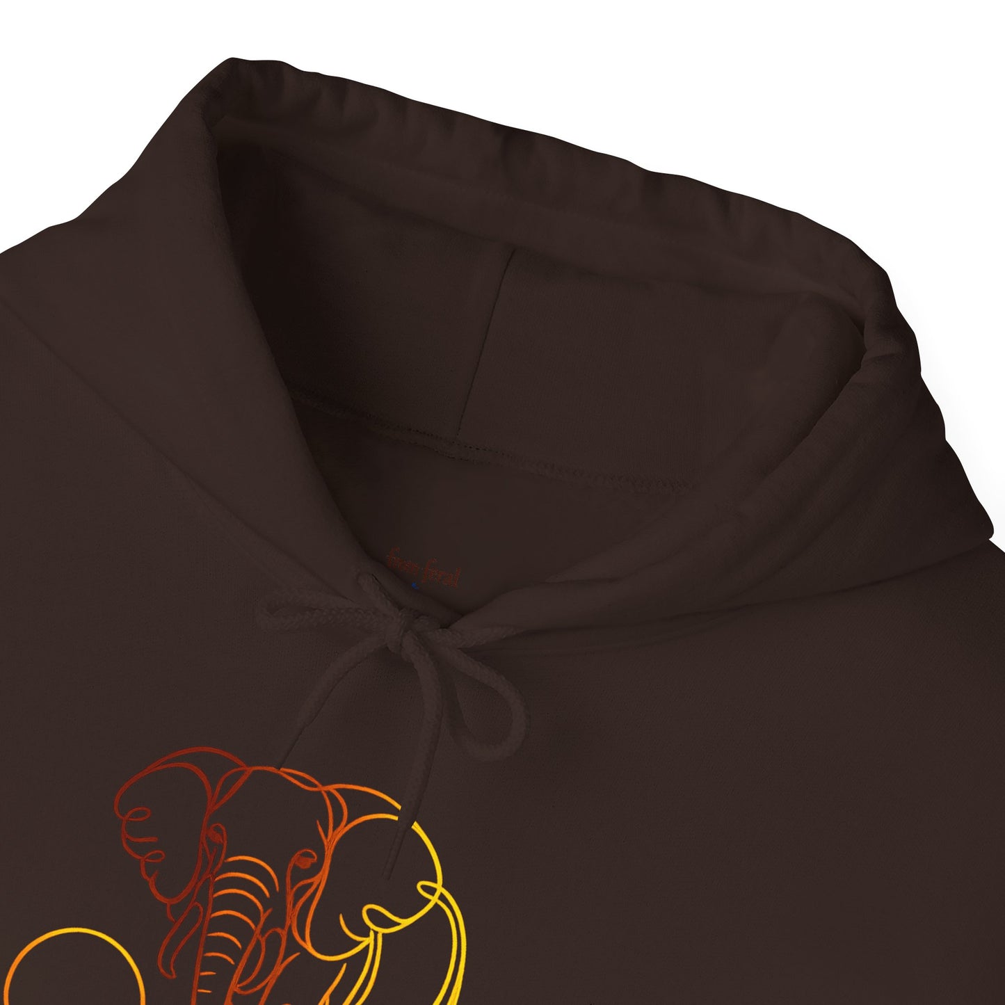 Elephant Sunset Hoodie — Minimal Safari Graphic Hooded Sweatshirt