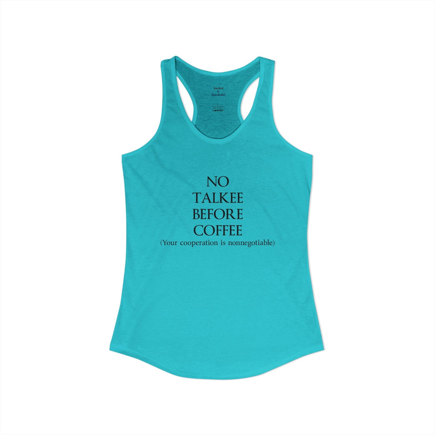 No Talkee Racerback Tank