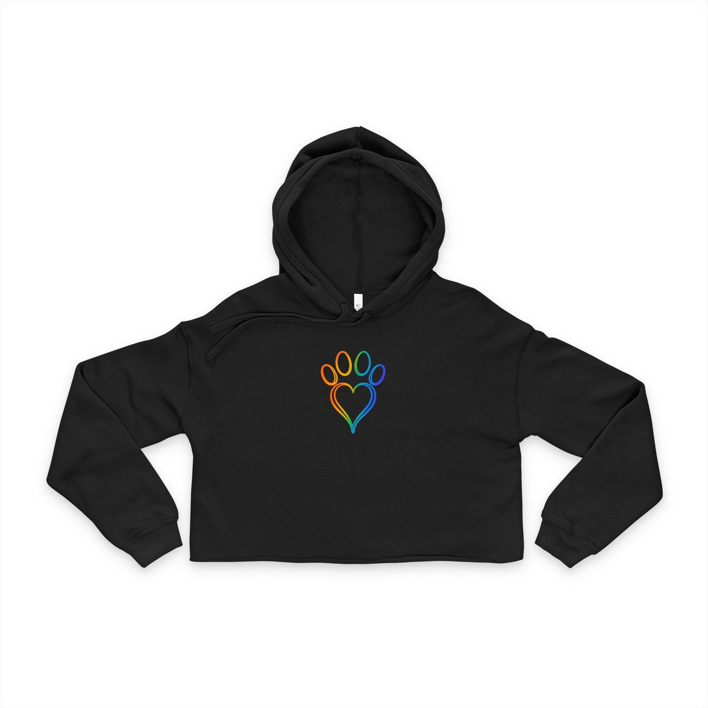 Heart/Paw Cropped Hoodie