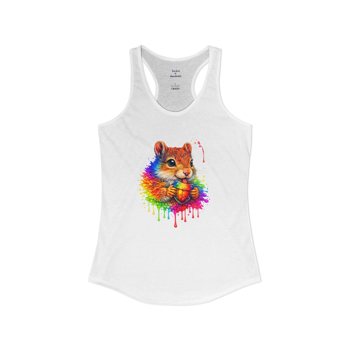 Watercolor Wildlife Squirrel Racerback Tank
