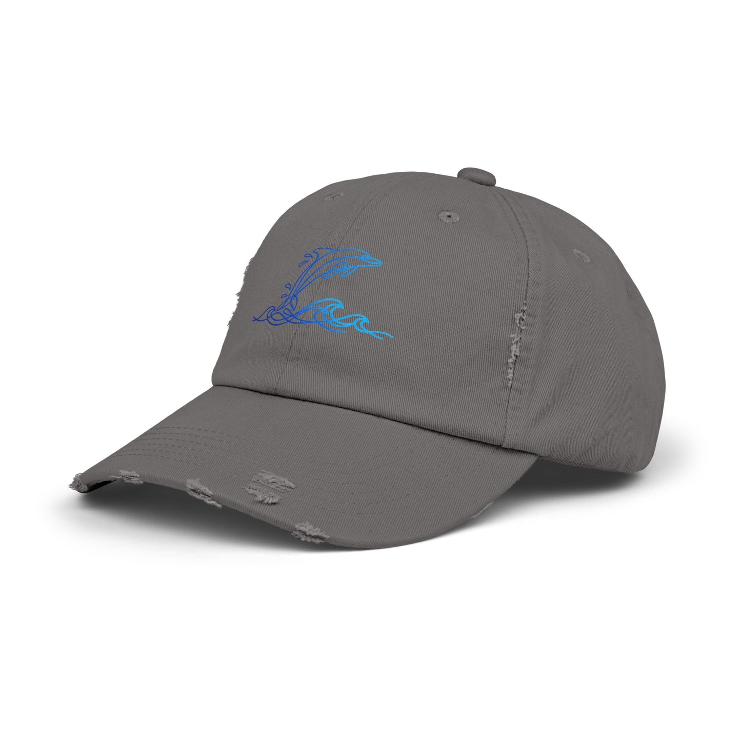 Splashing Dolphin | Distressed Cap