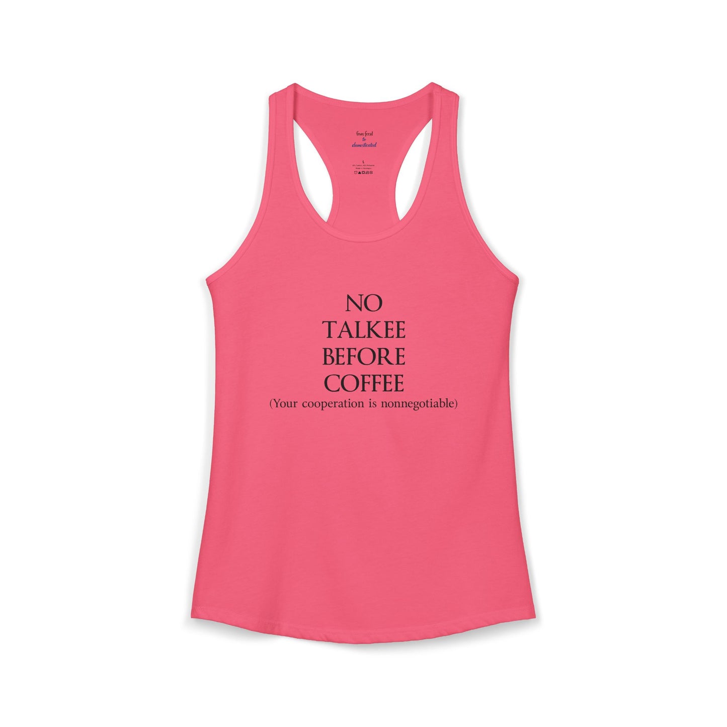 No Talkee Racerback Tank