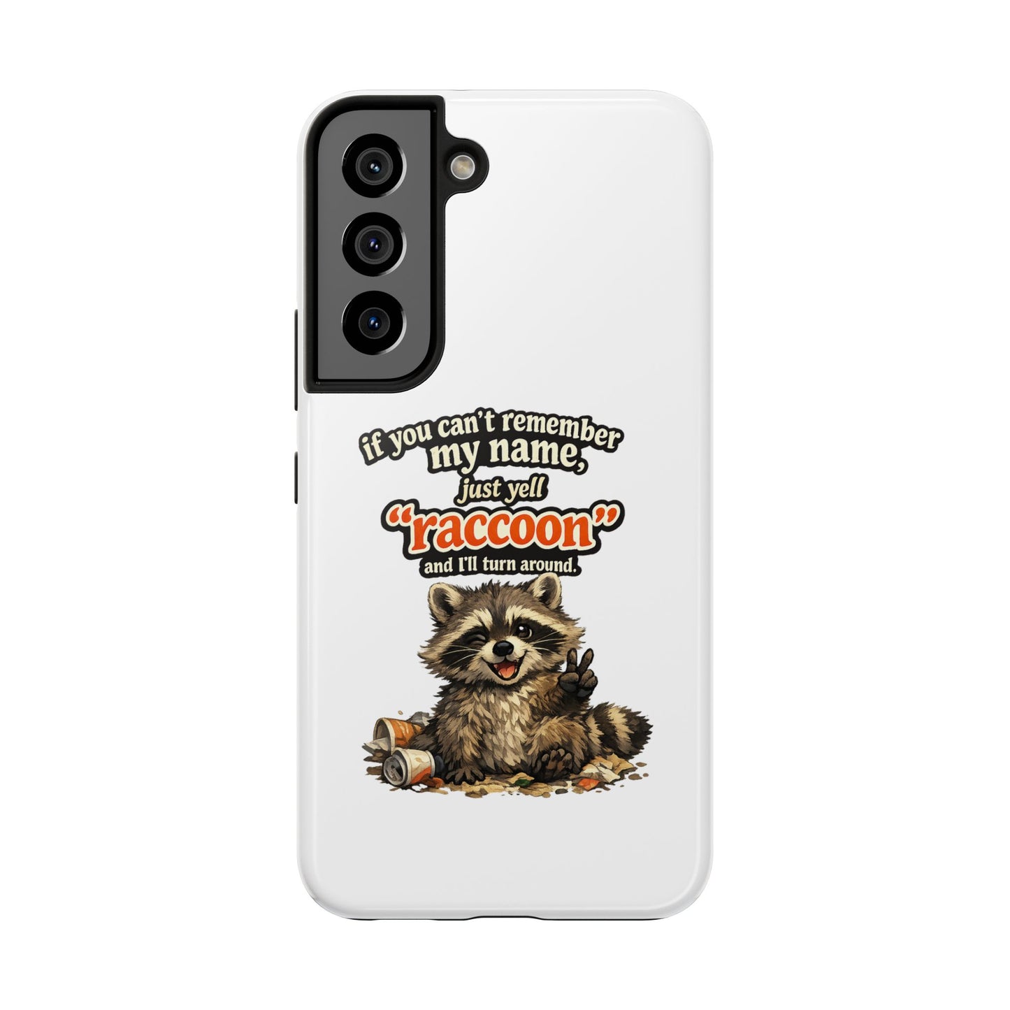 Yell Raccoon Phone Case — Tough & Cute Protective Phone Cover