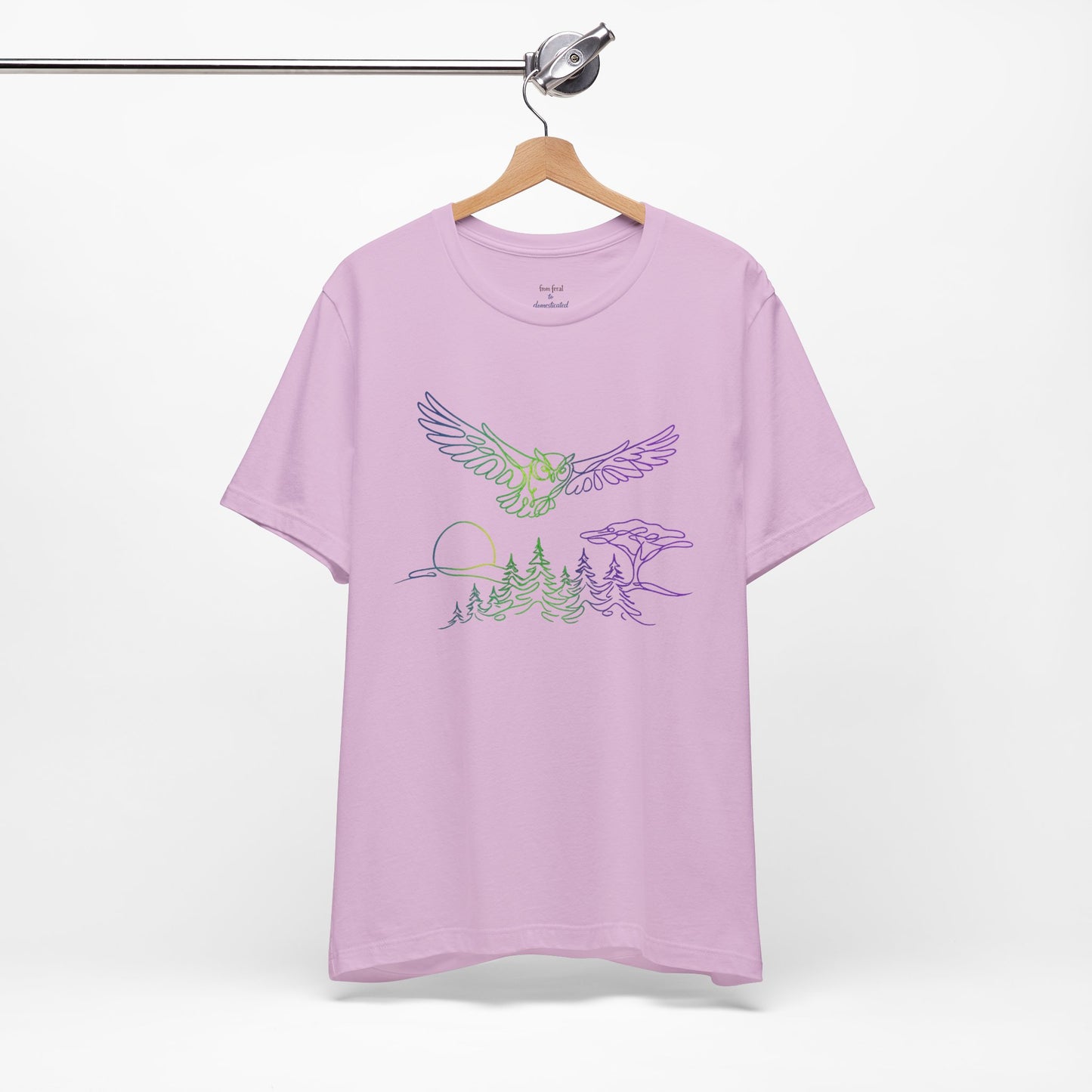 Owl | Colorful Line-Work T-Shirt