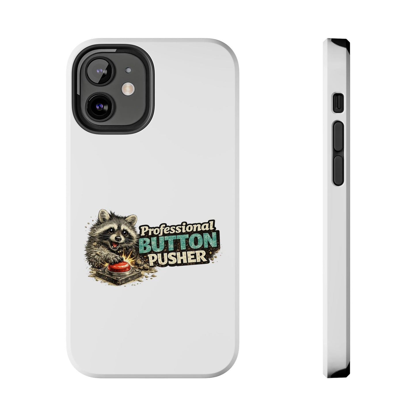 Button Pusher Raccoon Phone Case — Tough & Cute Protective Phone Cover