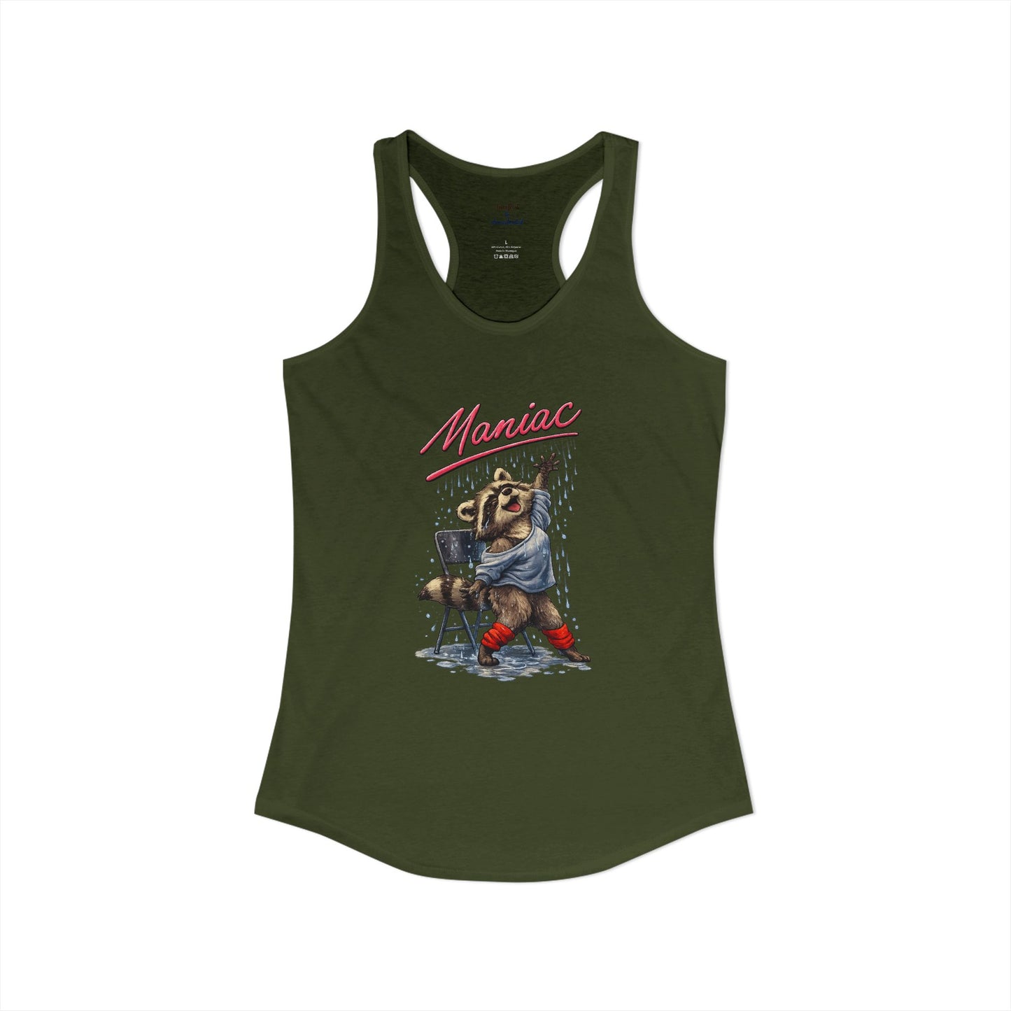 Maniac Raccoon Racerback Tank