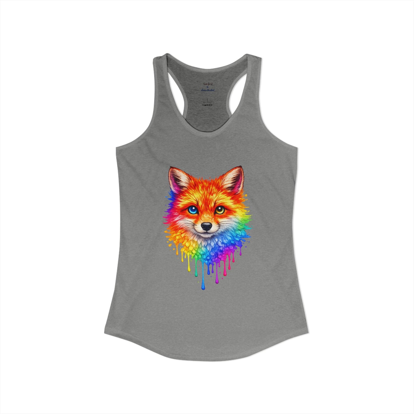 Watercolor Wildlife Fox Racerback Tank