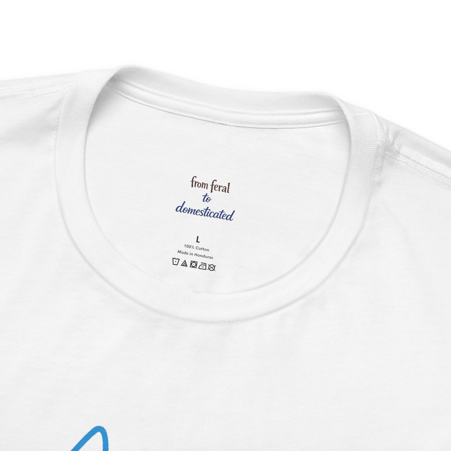 Colorful Line | Work Sitting Cat T-Shirt