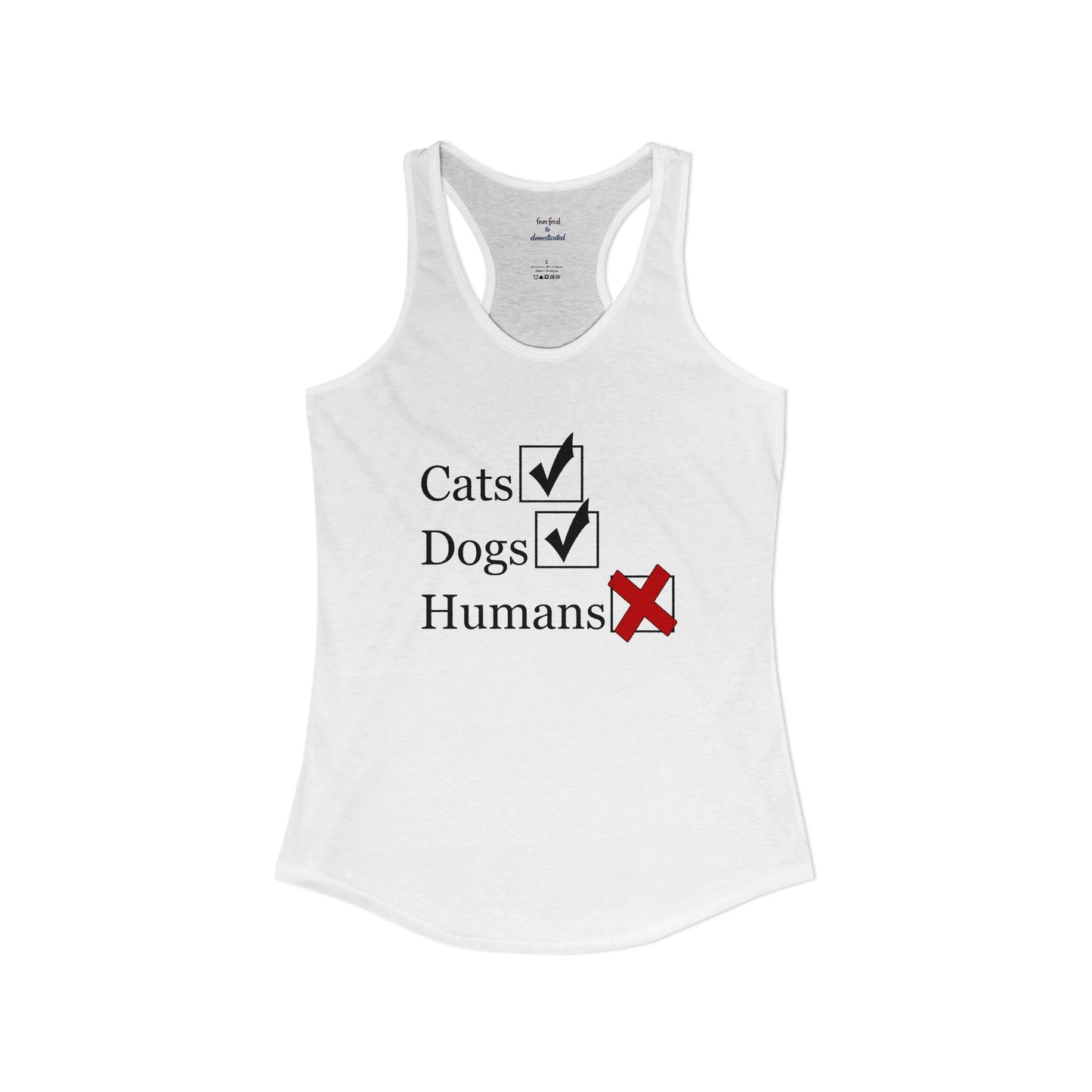 No Humans Racerback Tank