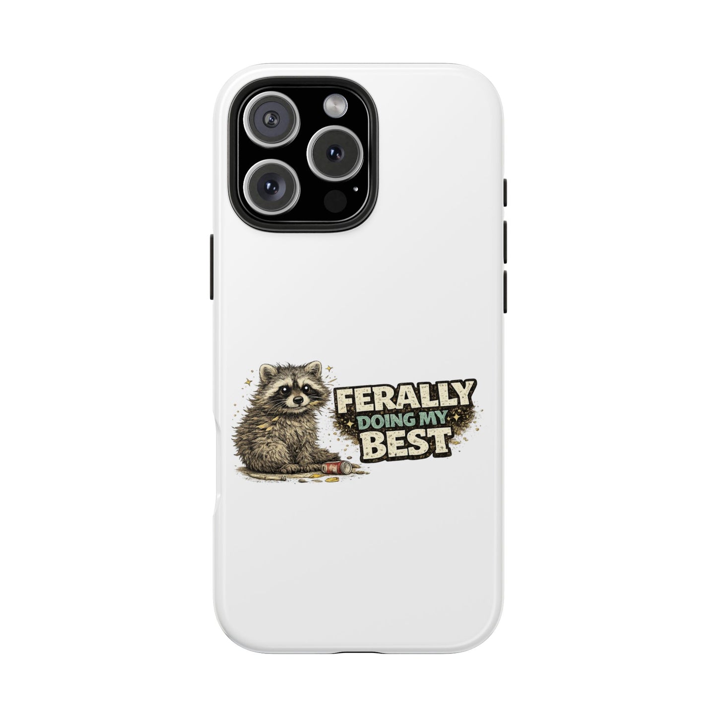 Ferally Raccoon Phone Case — Tough & Cute Protective Phone Cover
