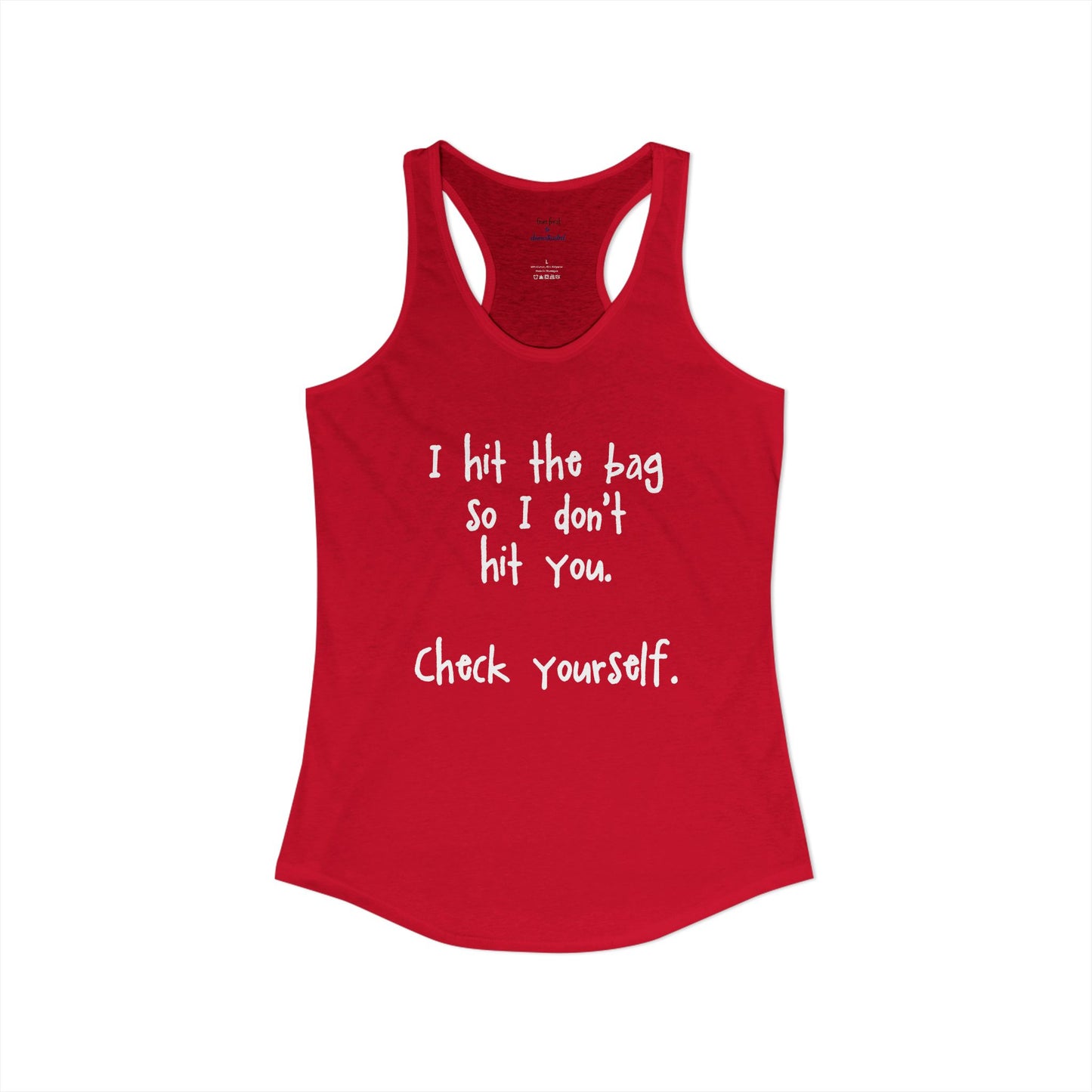 "Check Yourself" Kickboxing Racerback Tank