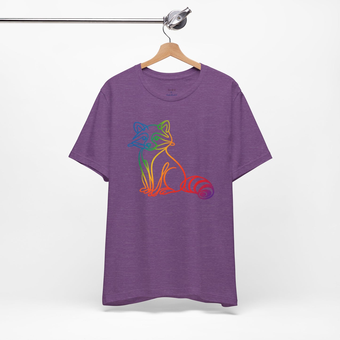 Raccoon Tee — Minimal Line Raccoon Scenic Graphic T-Shirt