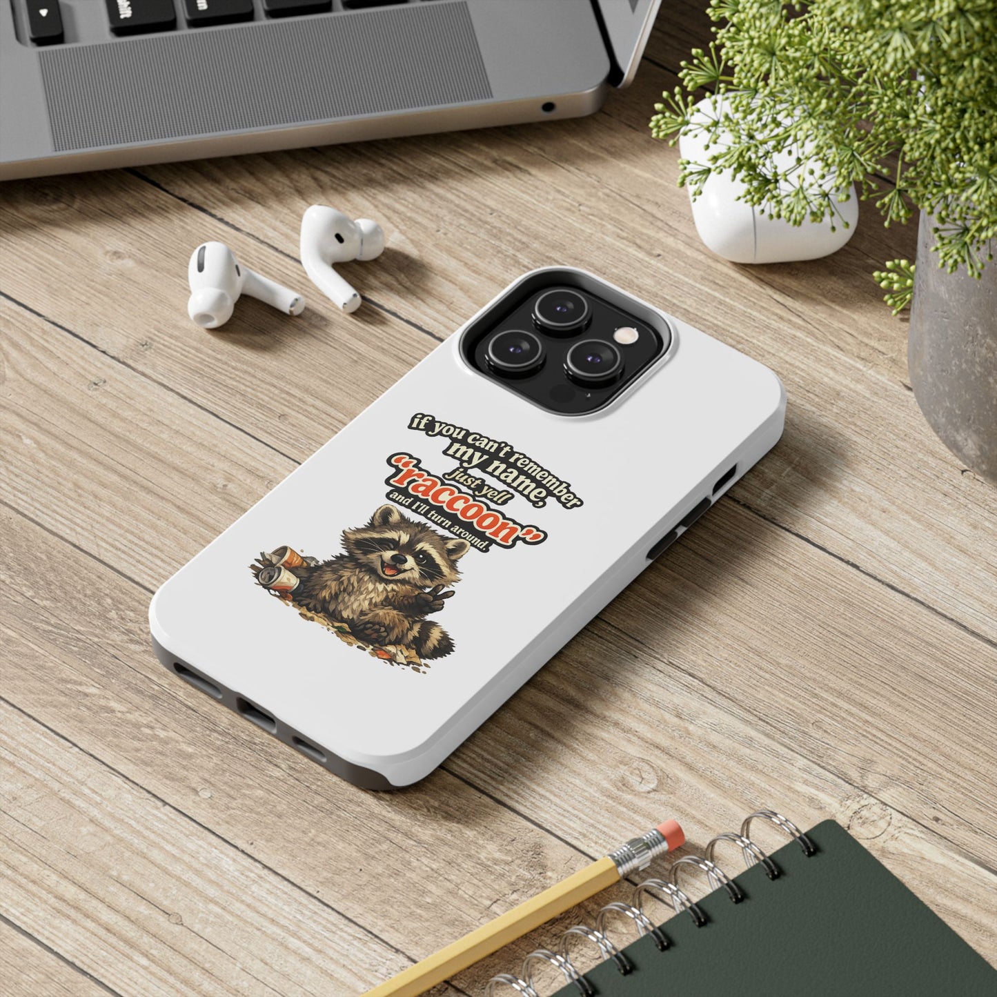 Yell Raccoon Phone Case — Tough & Cute Protective Phone Cover
