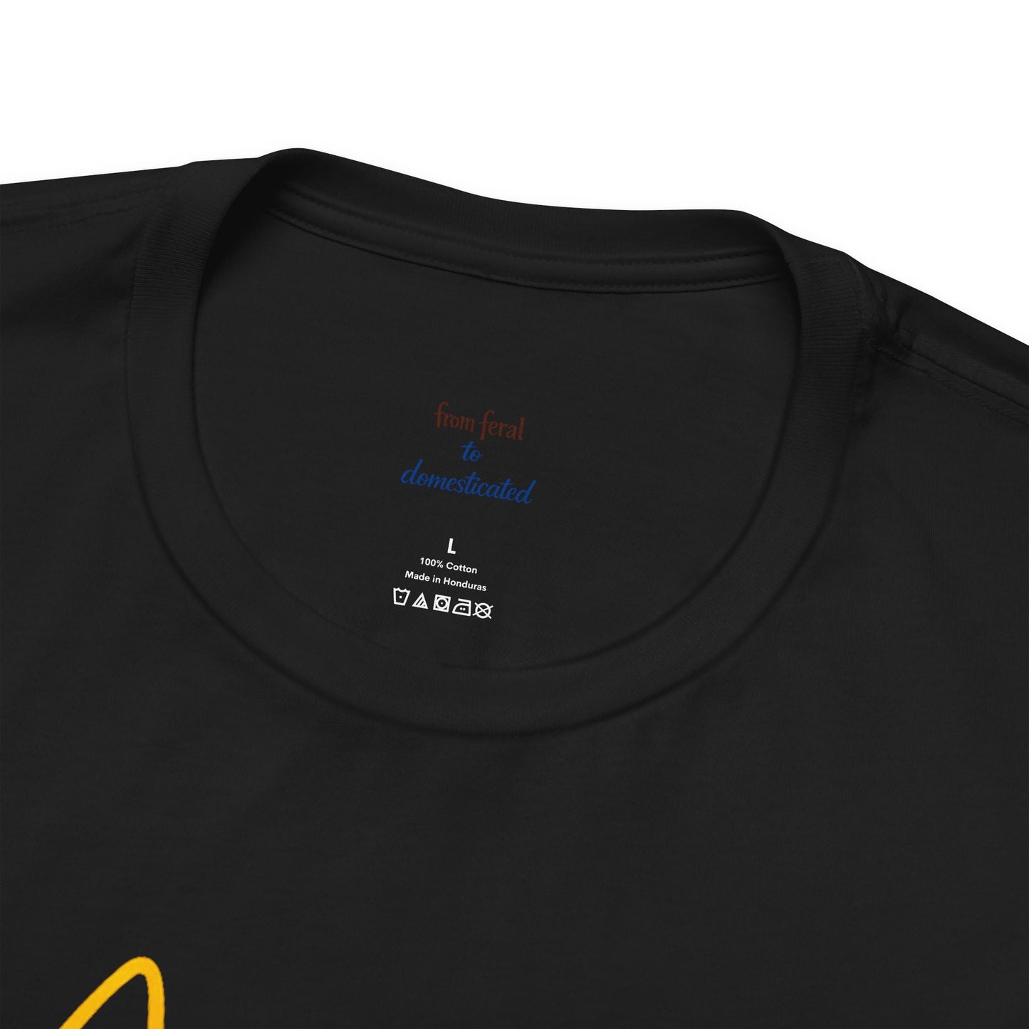 Colorful Line-Work Sitting Cat T-Shirt