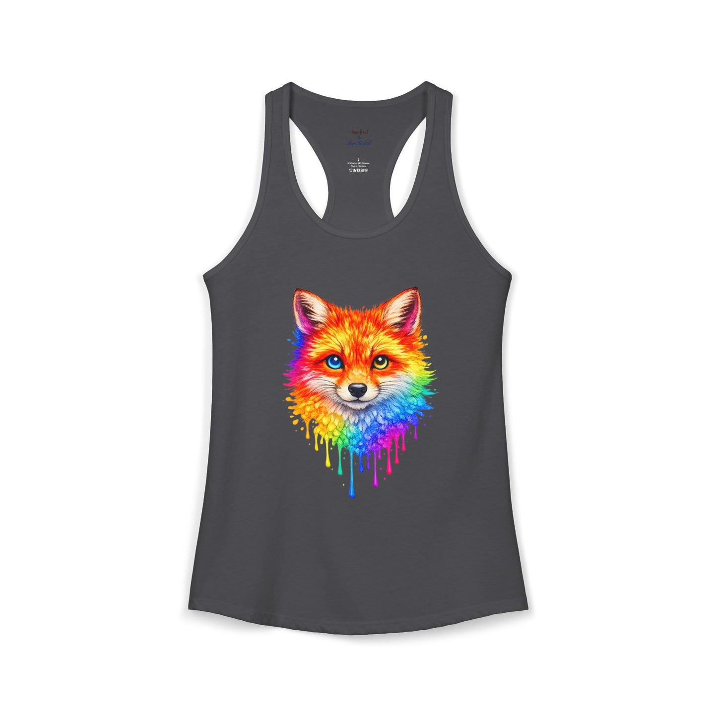 Watercolor Wildlife Fox Racerback Tank